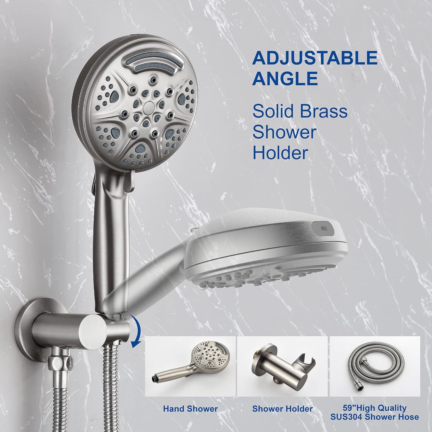 Sistema de Ducha SHAMANDA 15 Funciones Níquel Cepillado