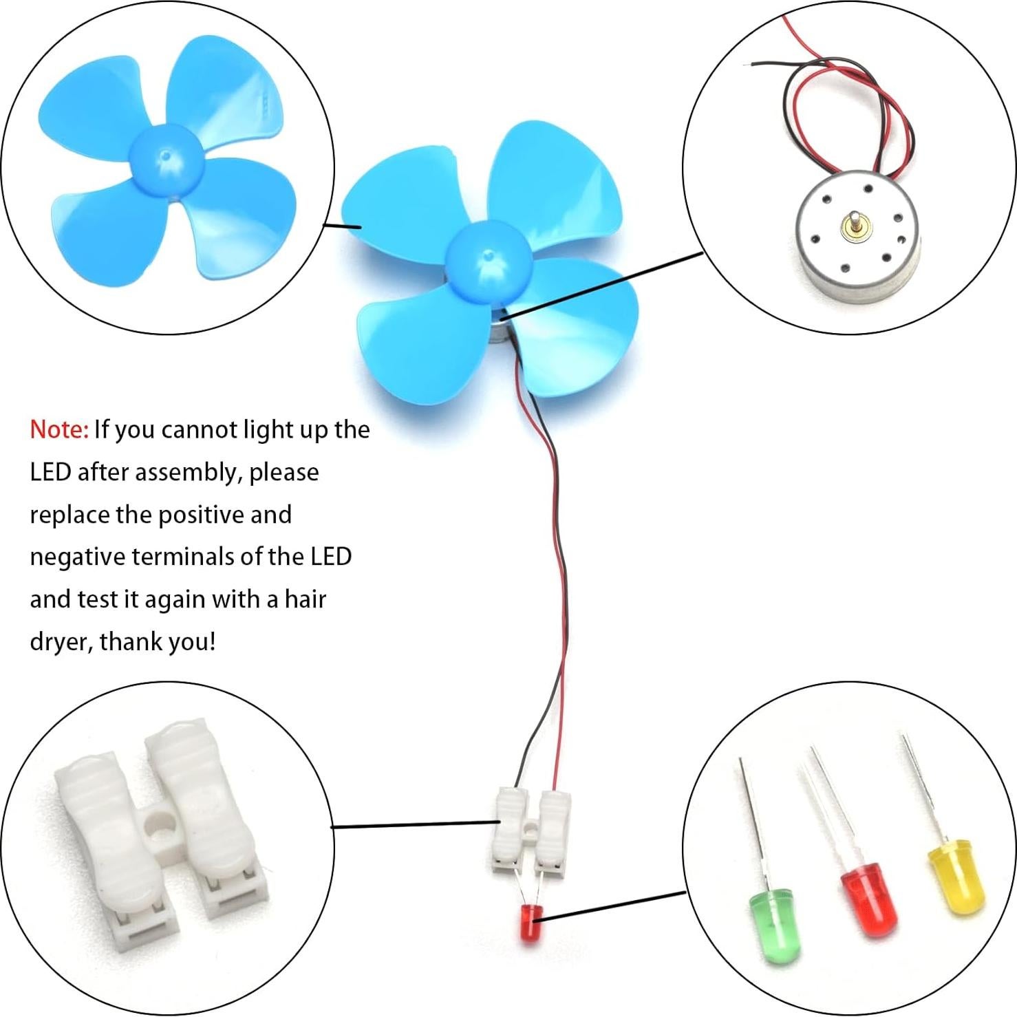 Generador de Turbina Eólica EUDAX Micro Motor 3V-12V
