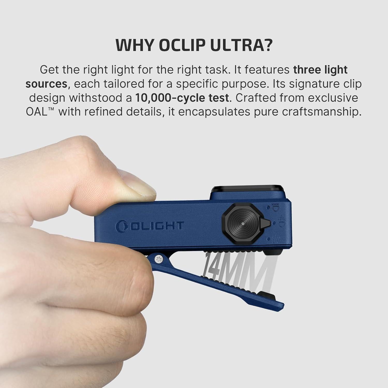 Linterna EDC OLIGHT Oclip Ultra 530 Lúmenes Recargable