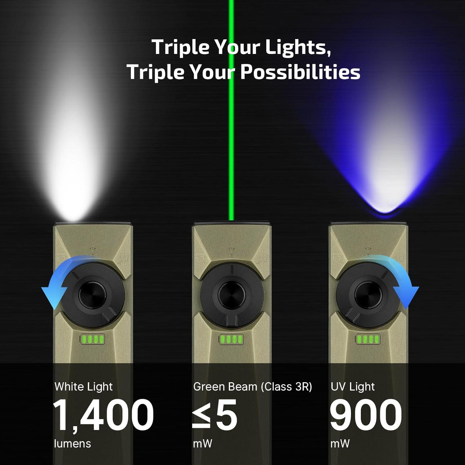 Linterna EDC Olight Arkfeld Ultra 1400 Lúmenes Verde Oliva