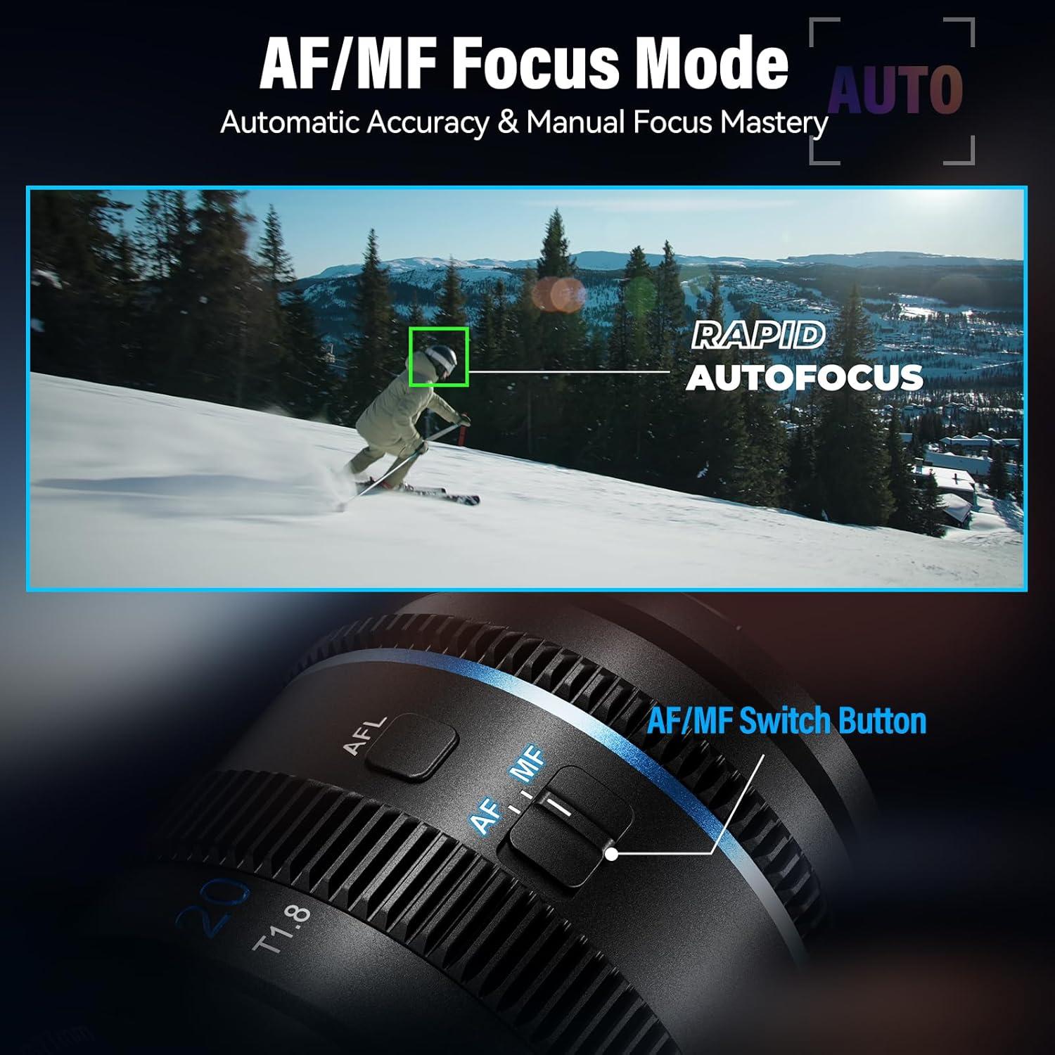 Lente Anamórfica SIRUI 20mm T1.8 para Nikon Z - Autofocus