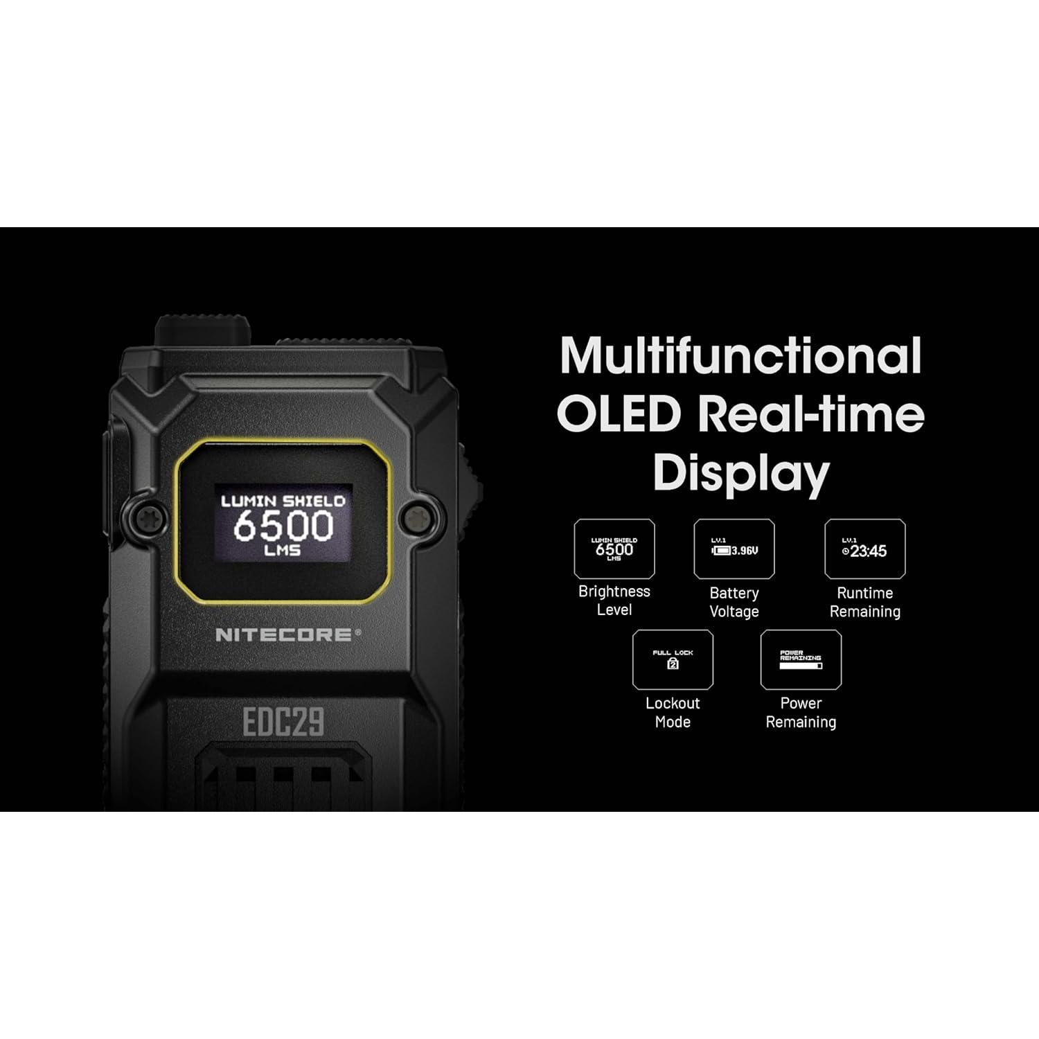 Linterna táctica Nitecore EDC29 6500 lúmenes recargable USB-C