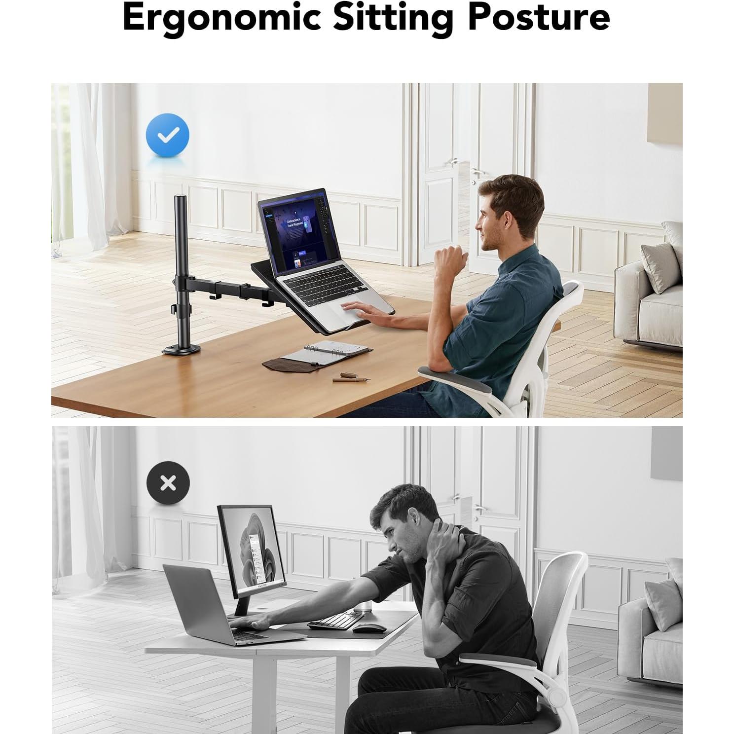 Soporte de Escritorio para Laptop HUANUO, 17" y Monitores 15-32"