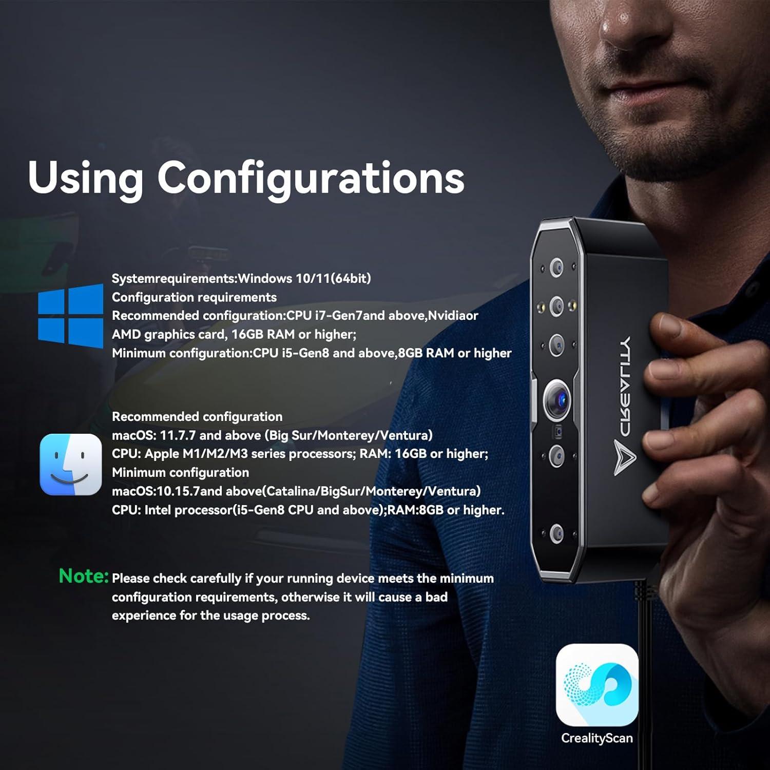 Escáner 3D Creality Otter con trípode y soporte giratorio