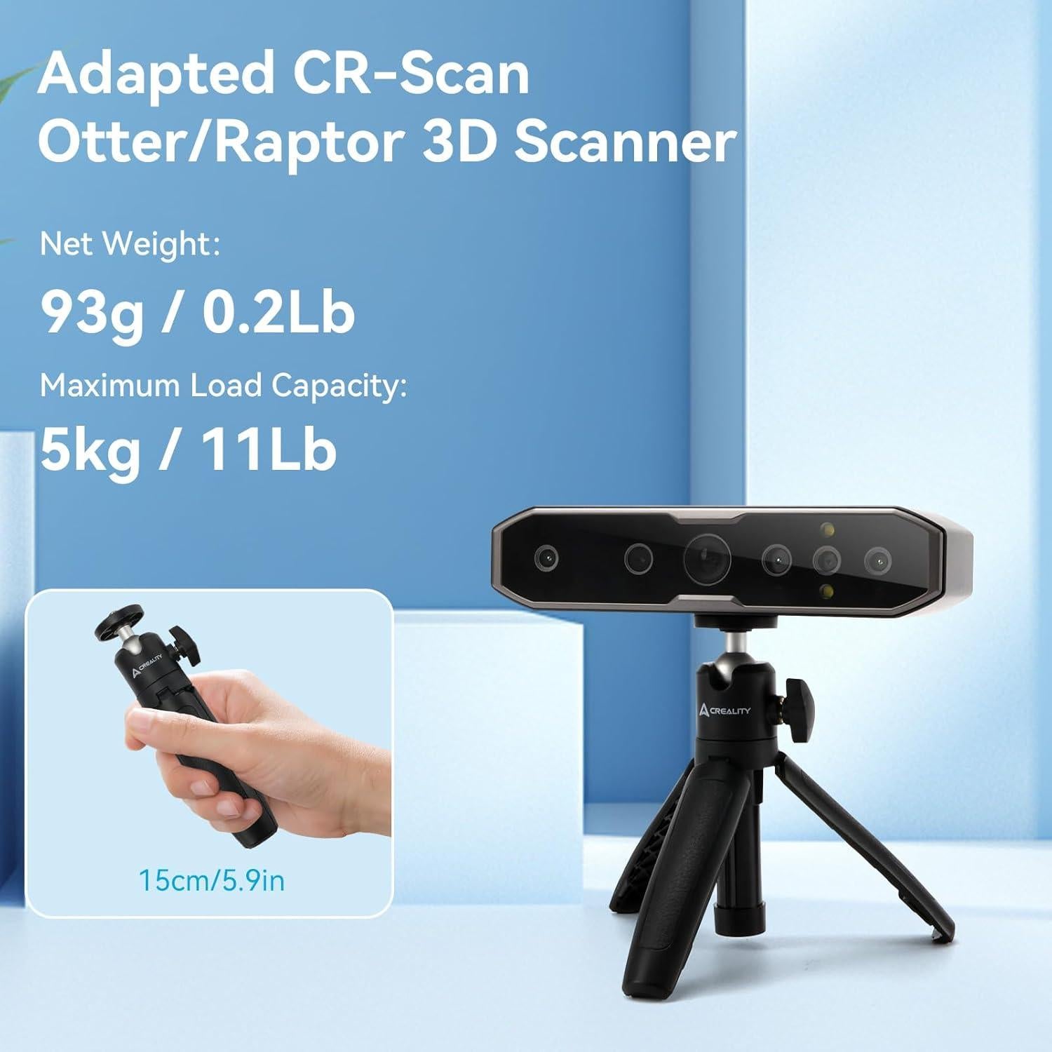 Escáner 3D Creality Otter con trípode y soporte giratorio