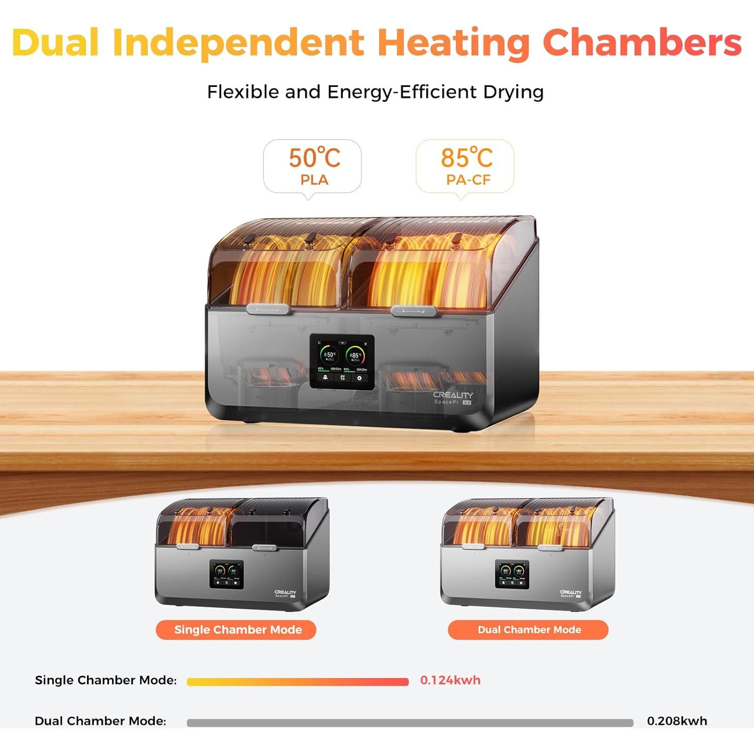 Secador de Filamento Creality Space Pi X4 4 Bobinas 85°C