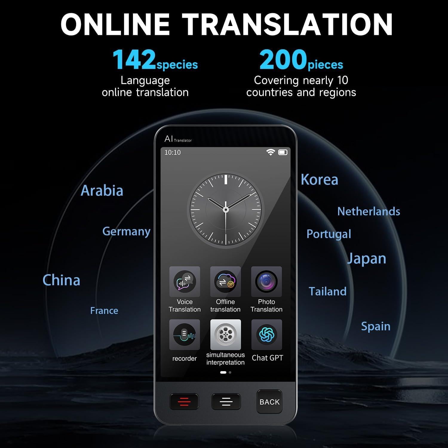 Traductor de Idiomas M80 MiniBear AI 142 Idiomas Offline