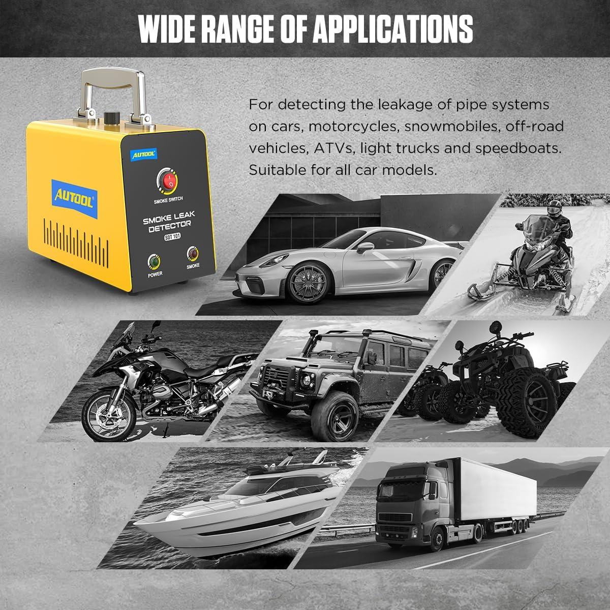Detector de Fugas de Humo AUTOOL SDT101 12V para Autos