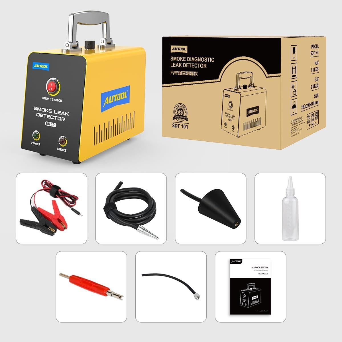 Detector de Fugas de Humo AUTOOL SDT101 12V para Autos