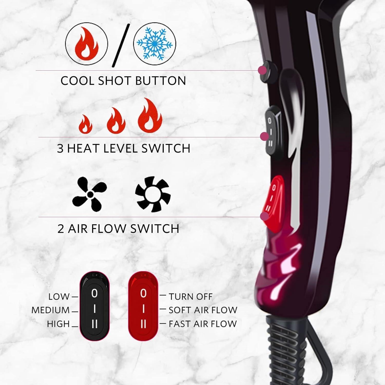 Secador de Pelo Profesional SISROL 3500W Iónico Cerámica