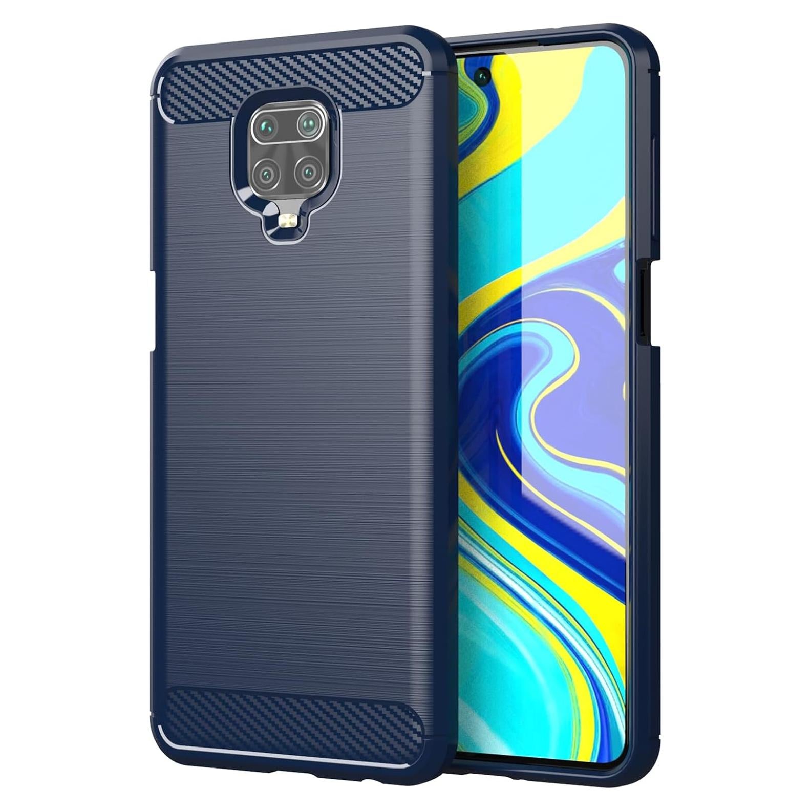 Funda TPU Antideslizante EUAGVQY para Xiaomi Redmi Note 9S Azul