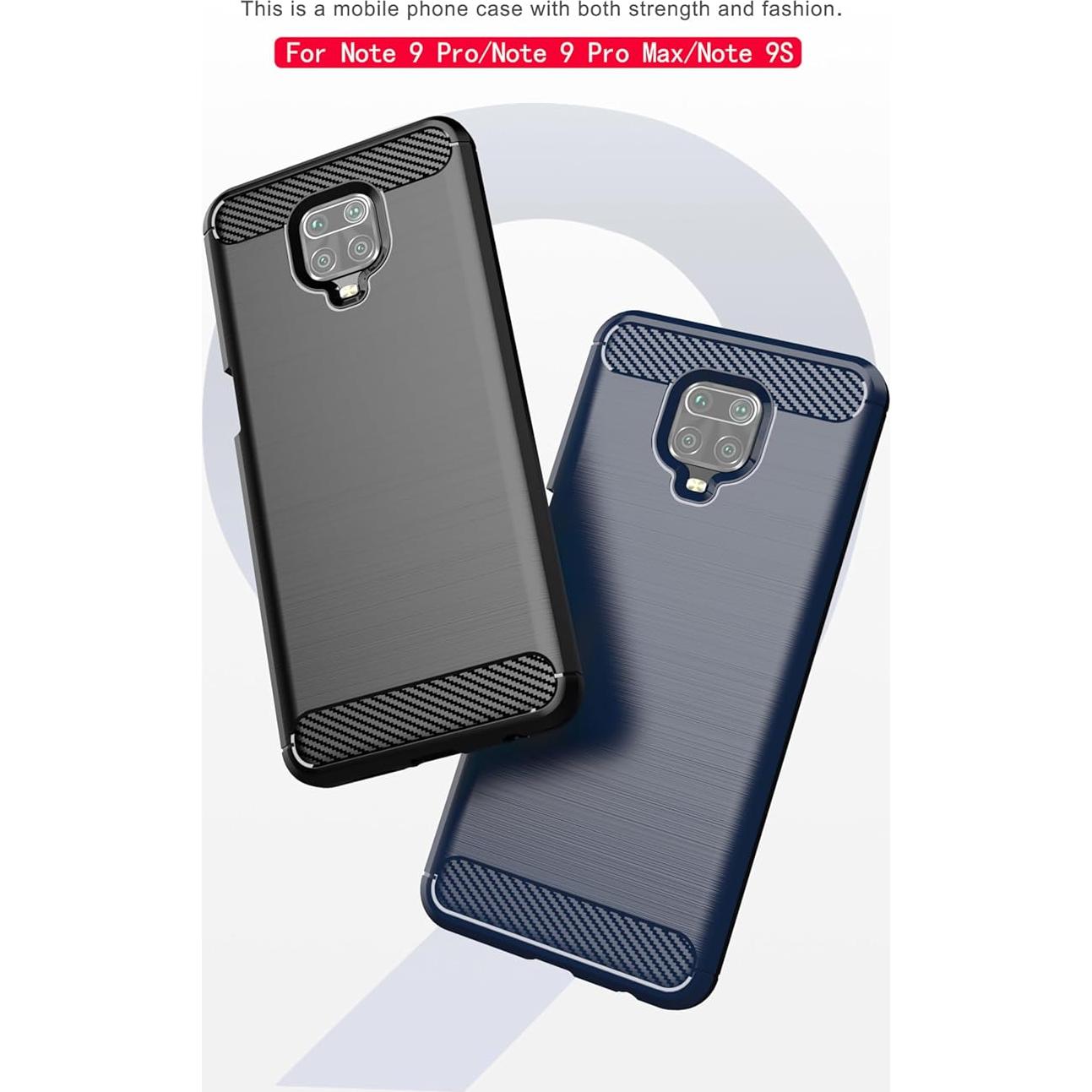 Funda TPU Antideslizante EUAGVQY para Xiaomi Redmi Note 9S Azul