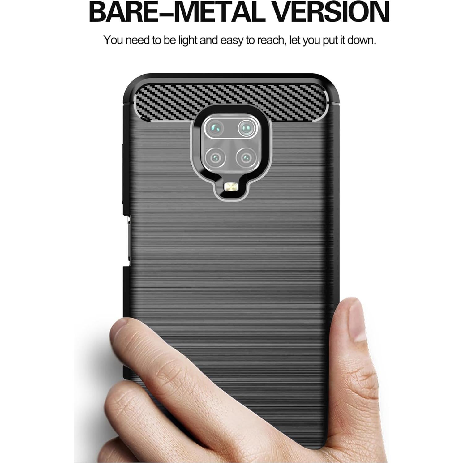 Funda TPU Antideslizante EUAGVQY para Xiaomi Redmi Note 9S Azul