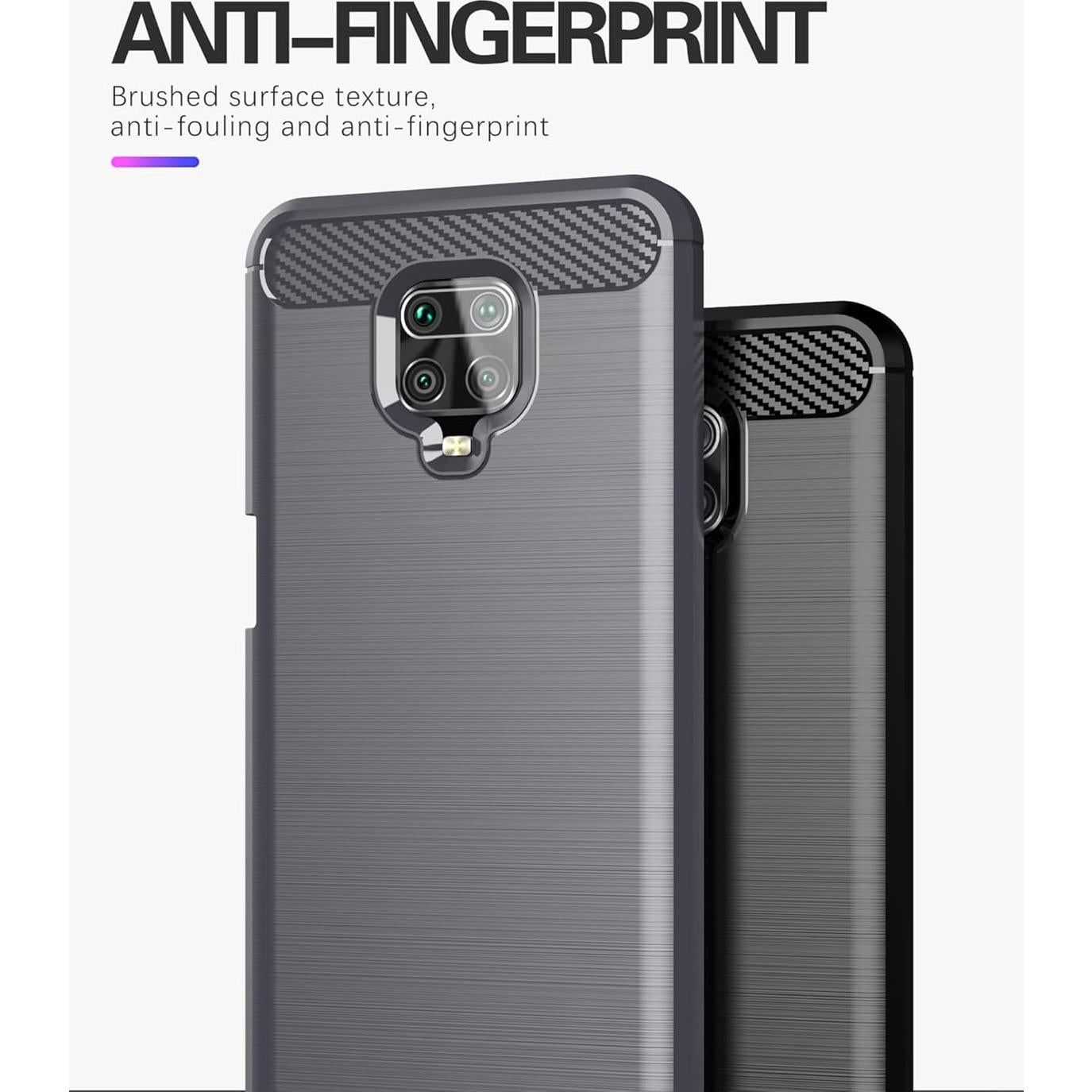 Funda TPU Antideslizante EUAGVQY para Xiaomi Redmi Note 9S Azul