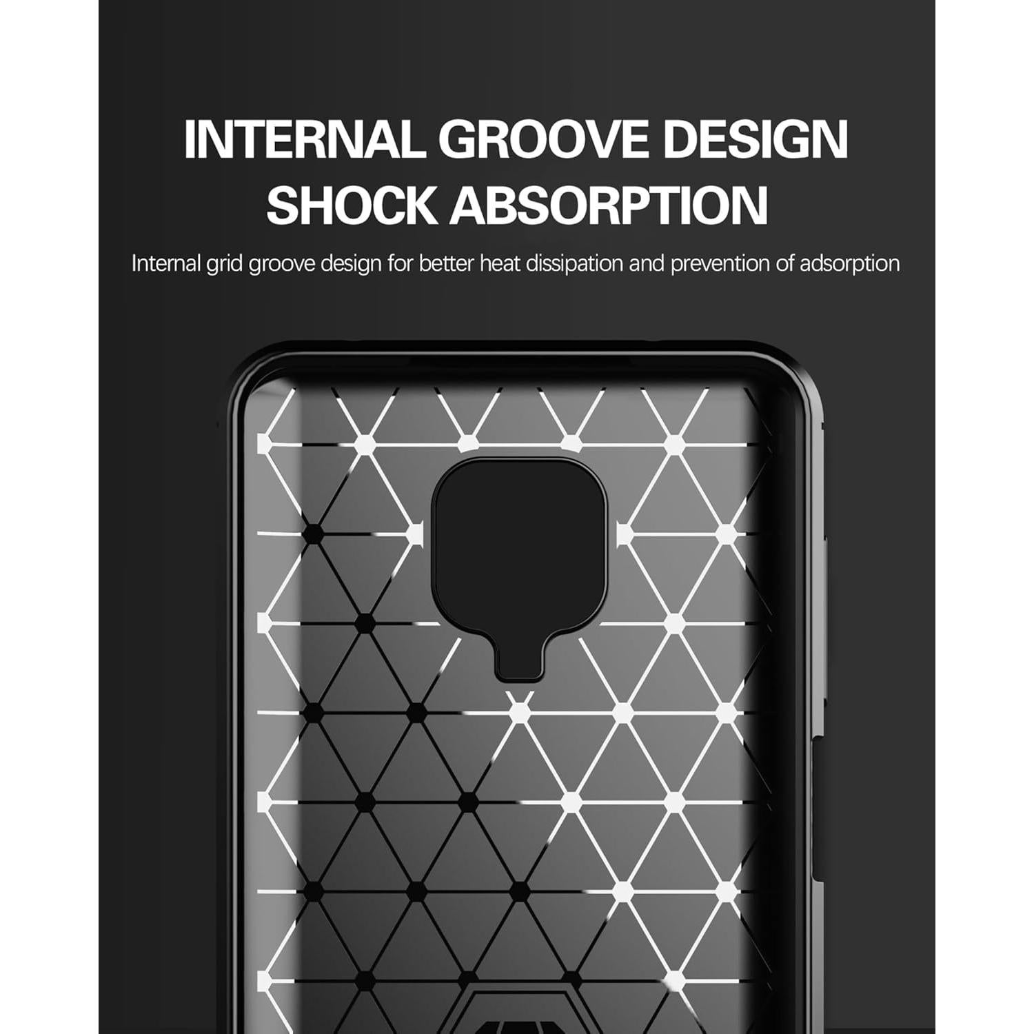 Funda TPU Antideslizante EUAGVQY para Xiaomi Redmi Note 9S Azul