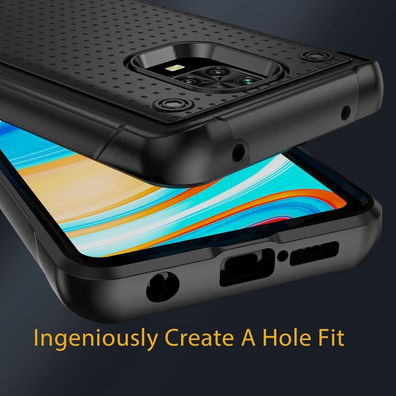 Funda Jeylly para Xiaomi Redmi Note 9 Pro con 2 Protectores