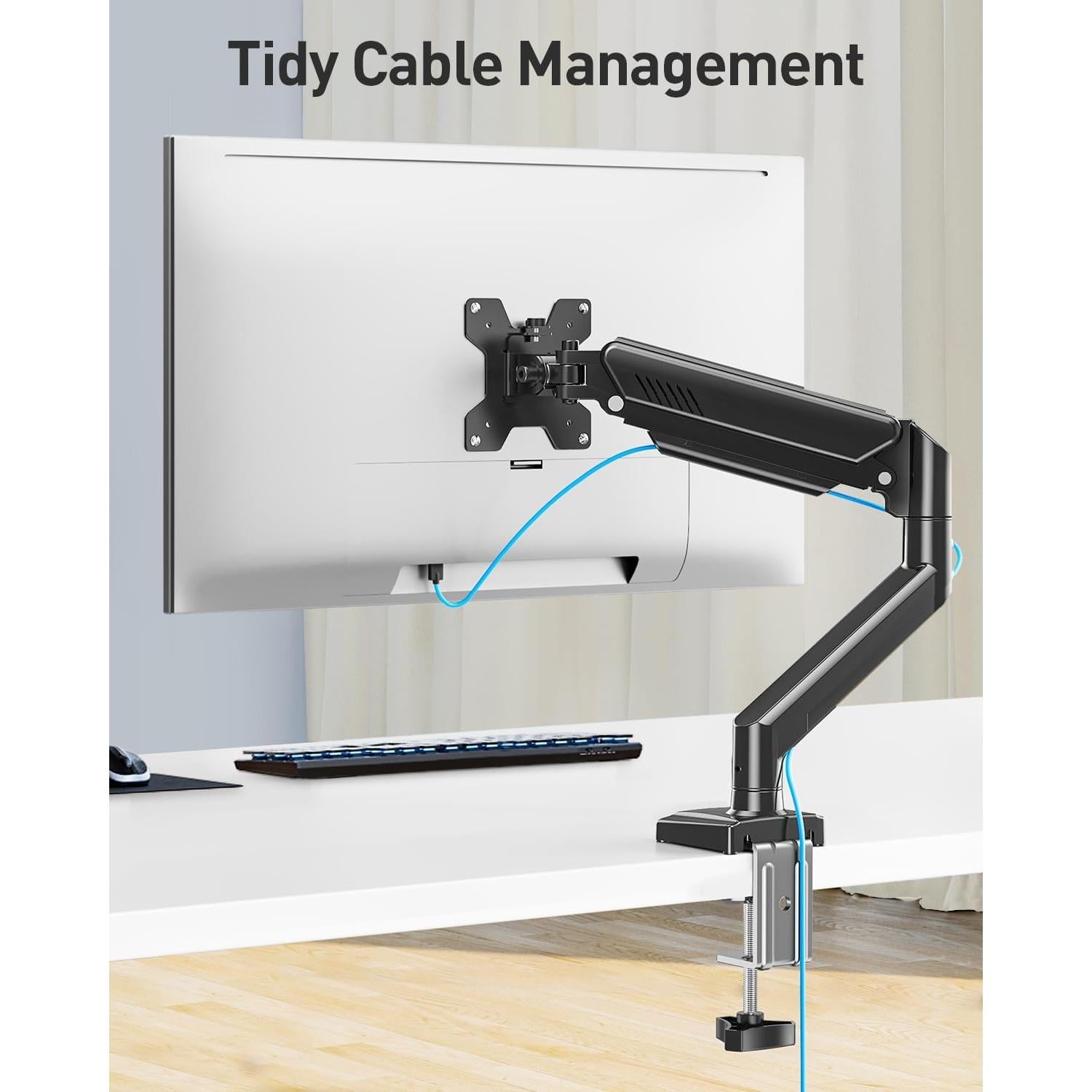 Brazo de Monitor ErgoFocus para Pantallas de 32" Negro