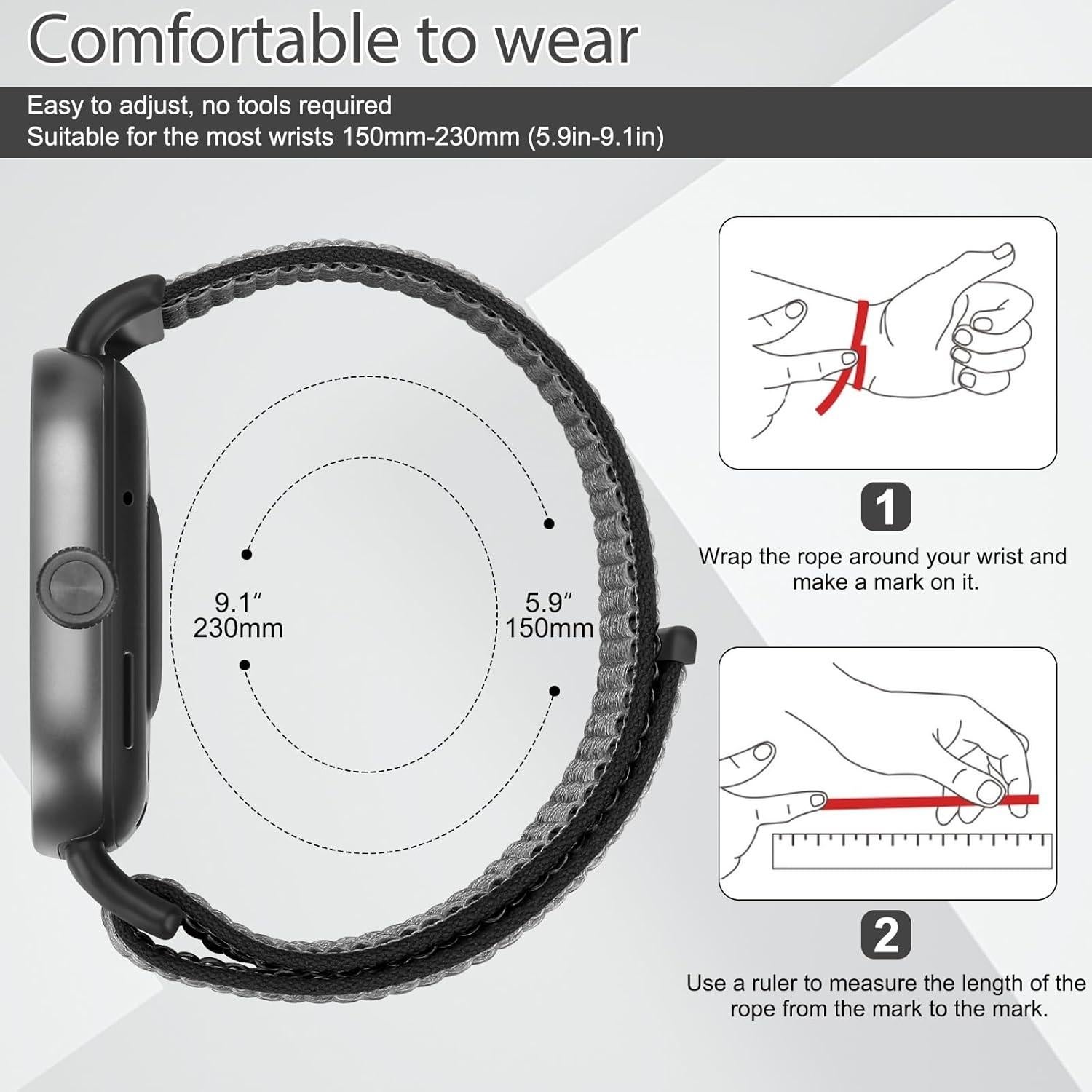 Bandas de nailon para Xiaomi Redmi Watch 5/4 y Smart Band 8/9 Pro - 2 piezas ajustables