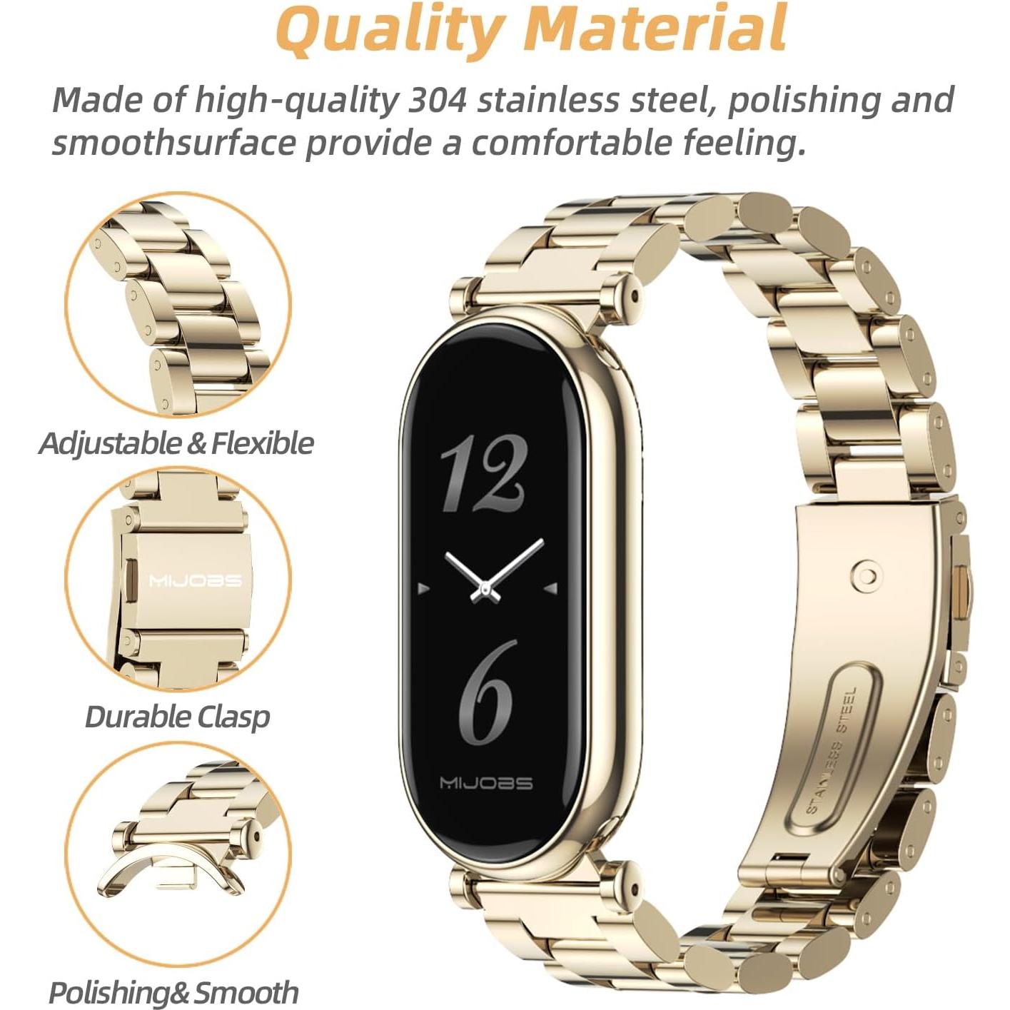 Correa de Acero Inoxidable MIJOBS para Mi Band 8/9