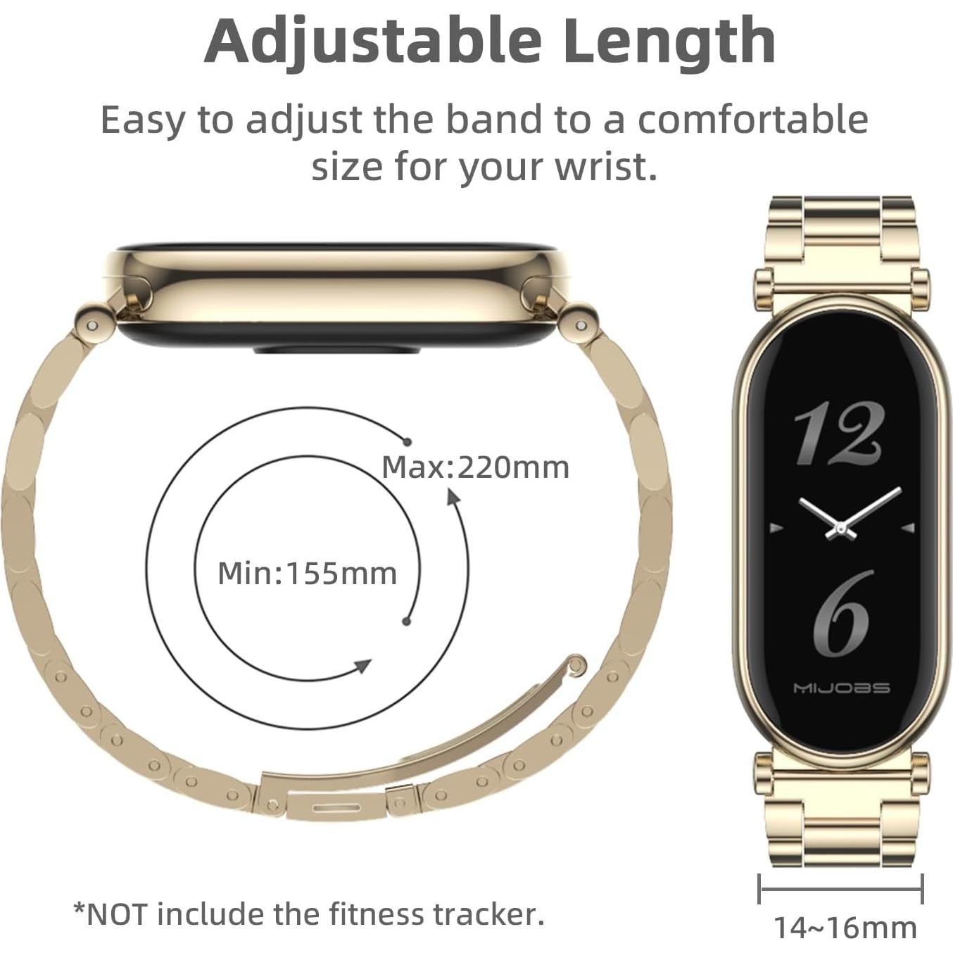 Correa de Acero Inoxidable MIJOBS para Mi Band 8/9