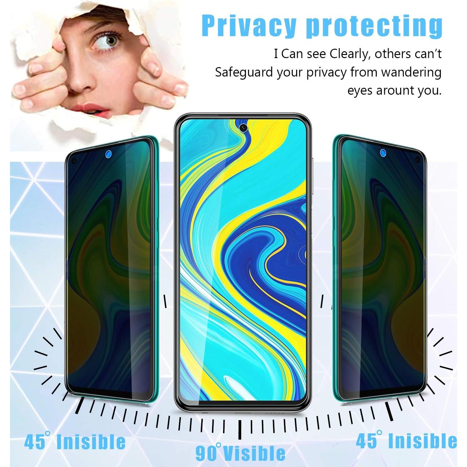 Protector Pantalla Privado y Lente Xiaomi Redmi Note 9S 6.67"
