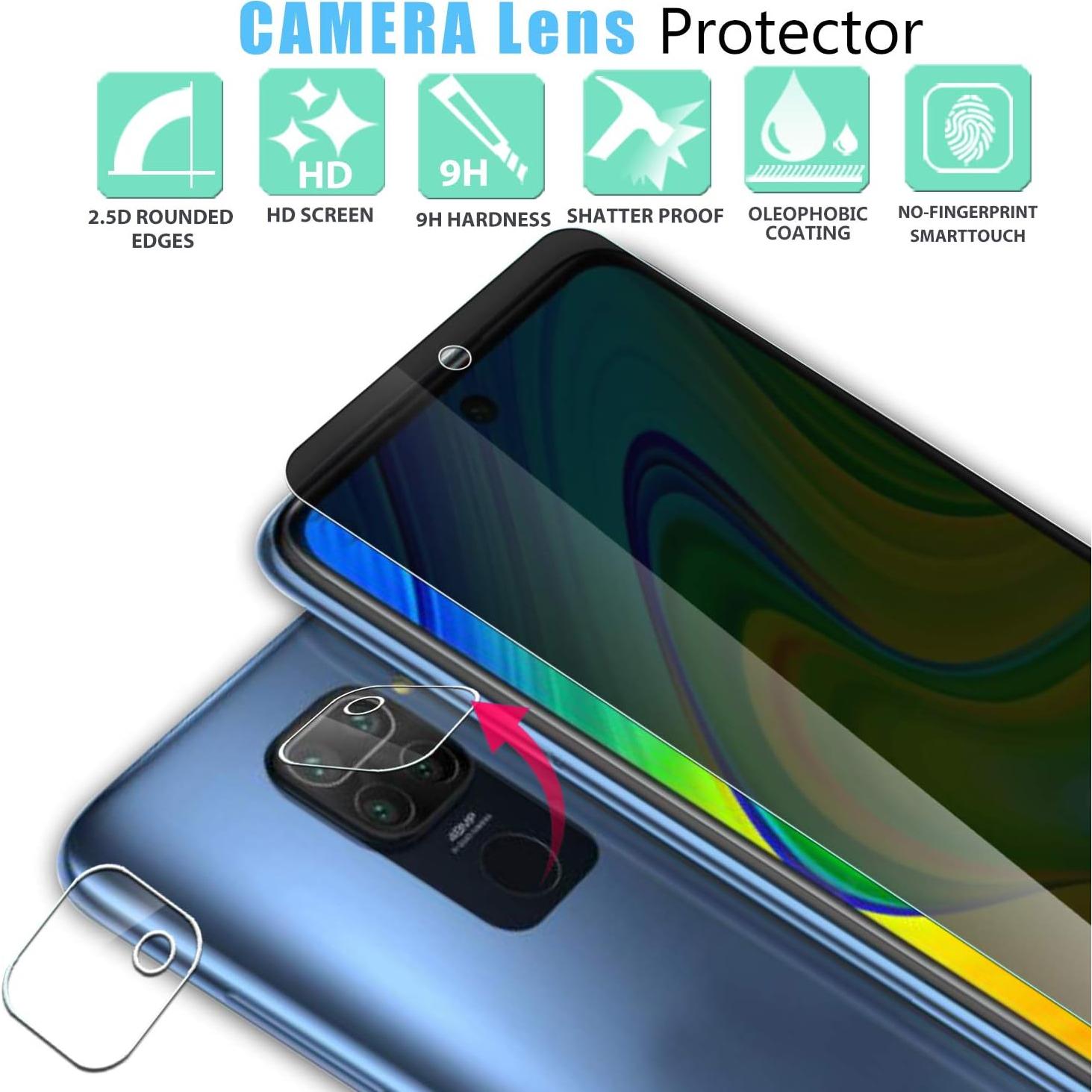 Protector Pantalla Privado y Lente Xiaomi Redmi Note 9S 6.67"