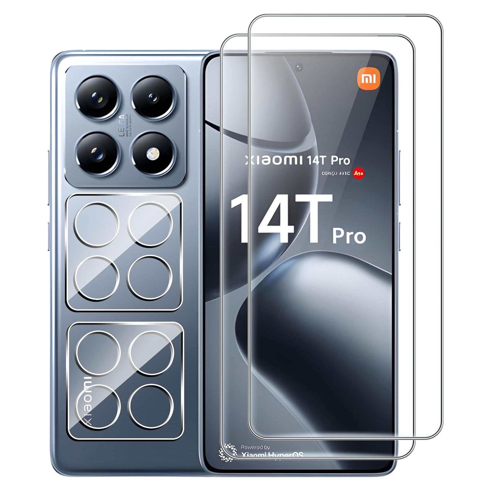 Protector de Pantalla Suttkue para Xiaomi 14T Pro 9H 2 Pack