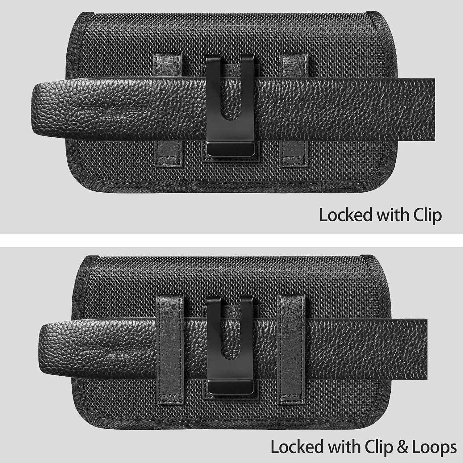 Funda de nylon con clip Seqoiyia para Galaxy S24 Ultra y más