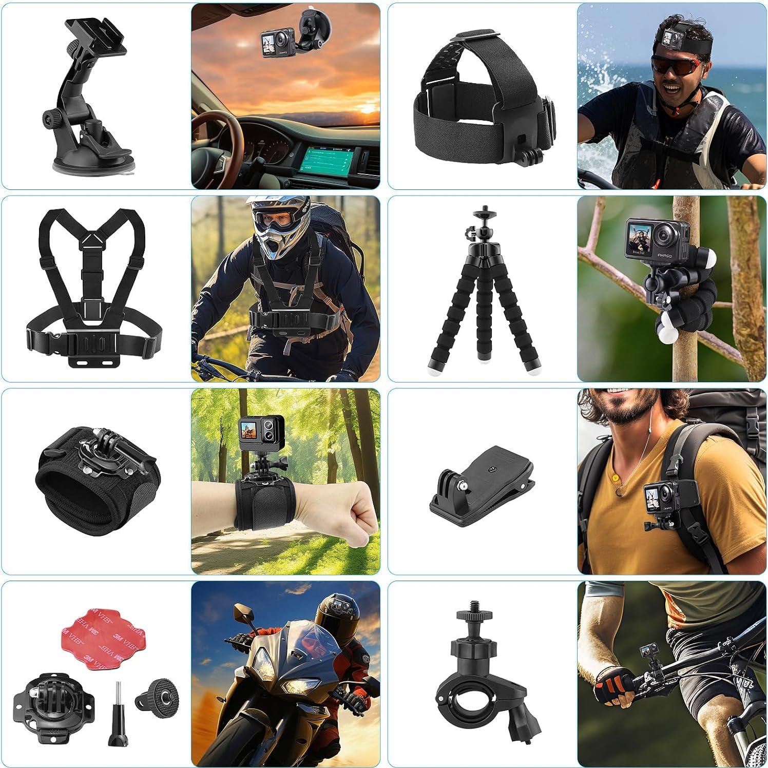 Kit de Accesorios para Cámara de Acción Geekam - 16 Piezas