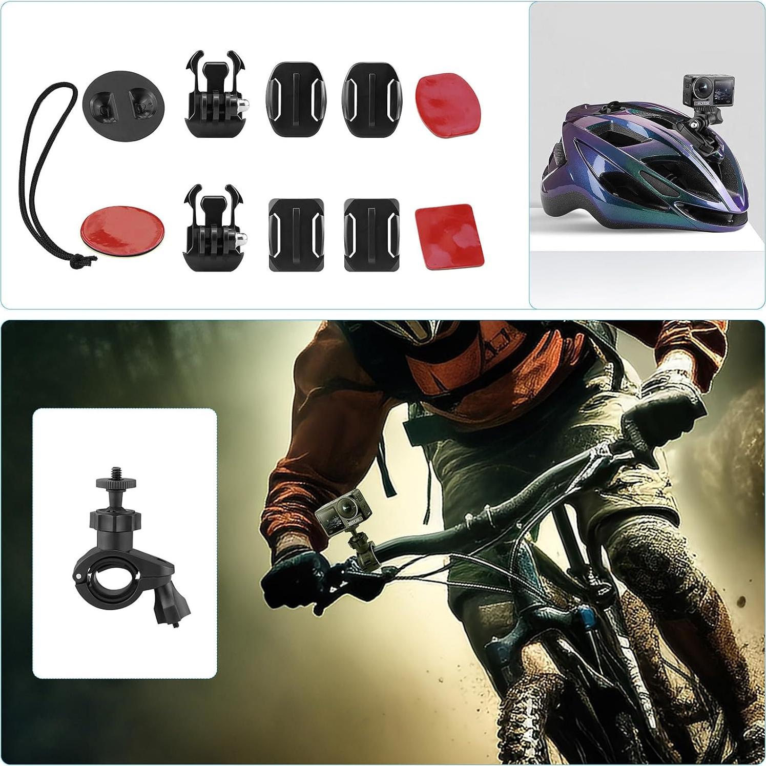 Kit de Accesorios para Cámara de Acción Geekam - 16 Piezas