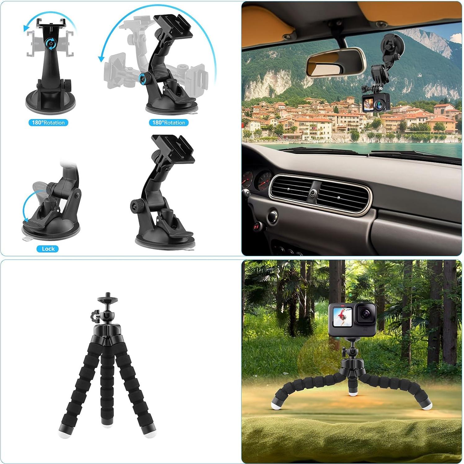 Kit de Accesorios para Cámara de Acción Geekam - 16 Piezas