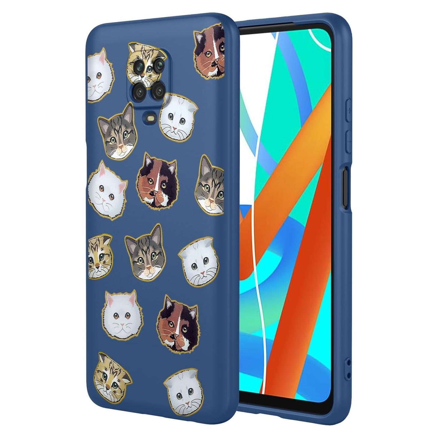 Funda TPU Gato Azul para Xiaomi Redmi Note 9S/Pro/Max