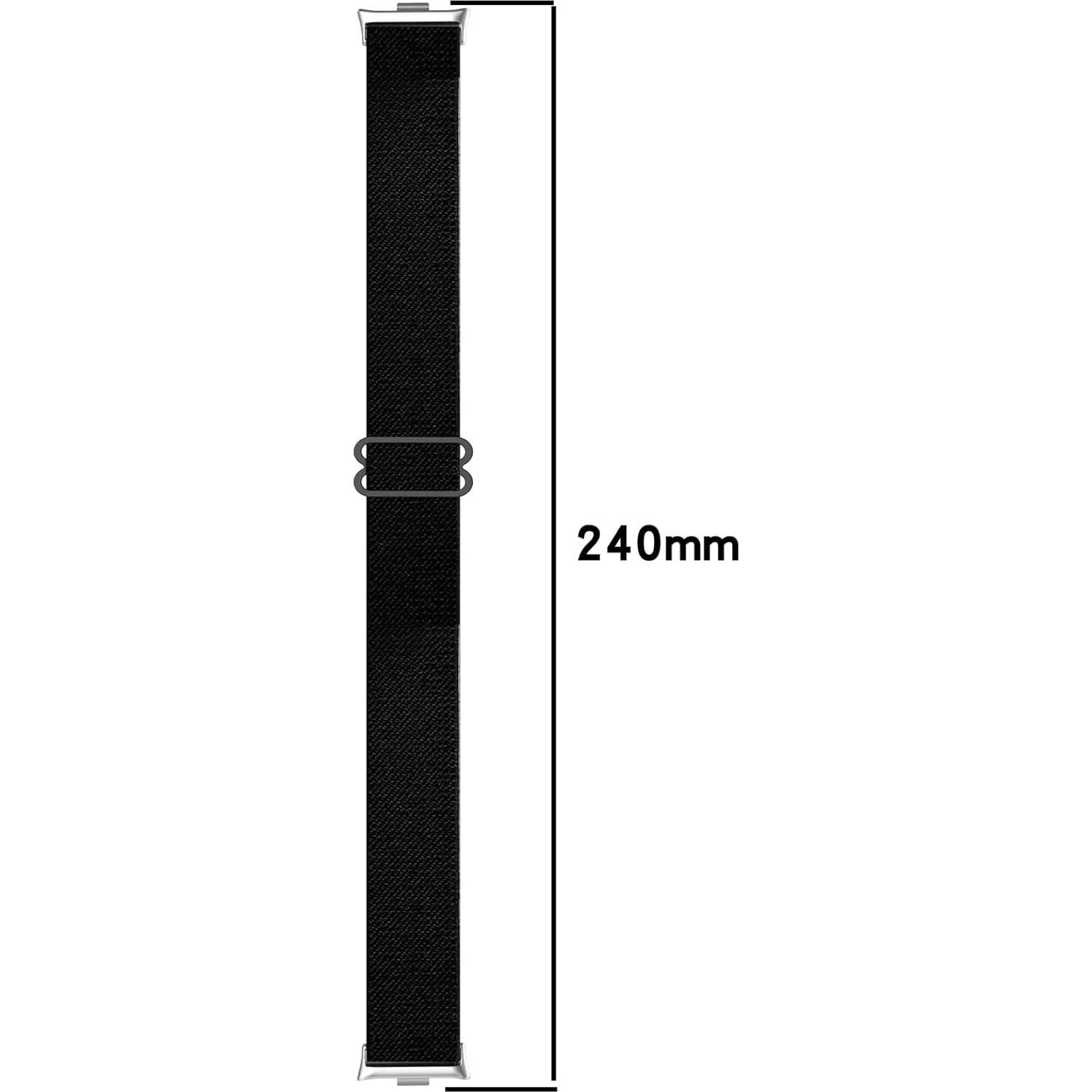 Correa de Nylon AWADUO para Redmi Watch 5/4 y Xiaomi Band 9/8 Pro - Negro