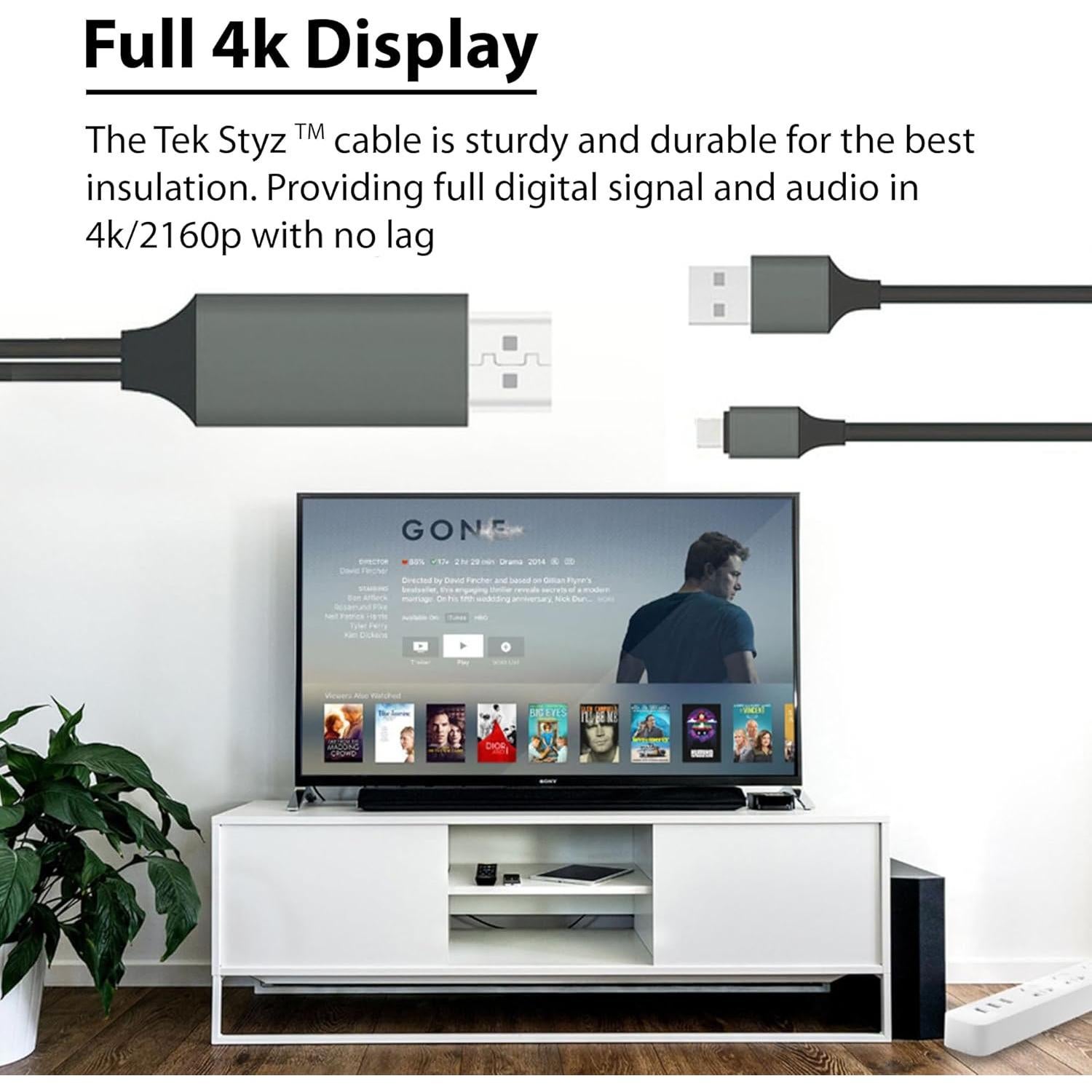 Cable HDMI 4K USB-C Tek Styz 2m Compatible Xiaomi