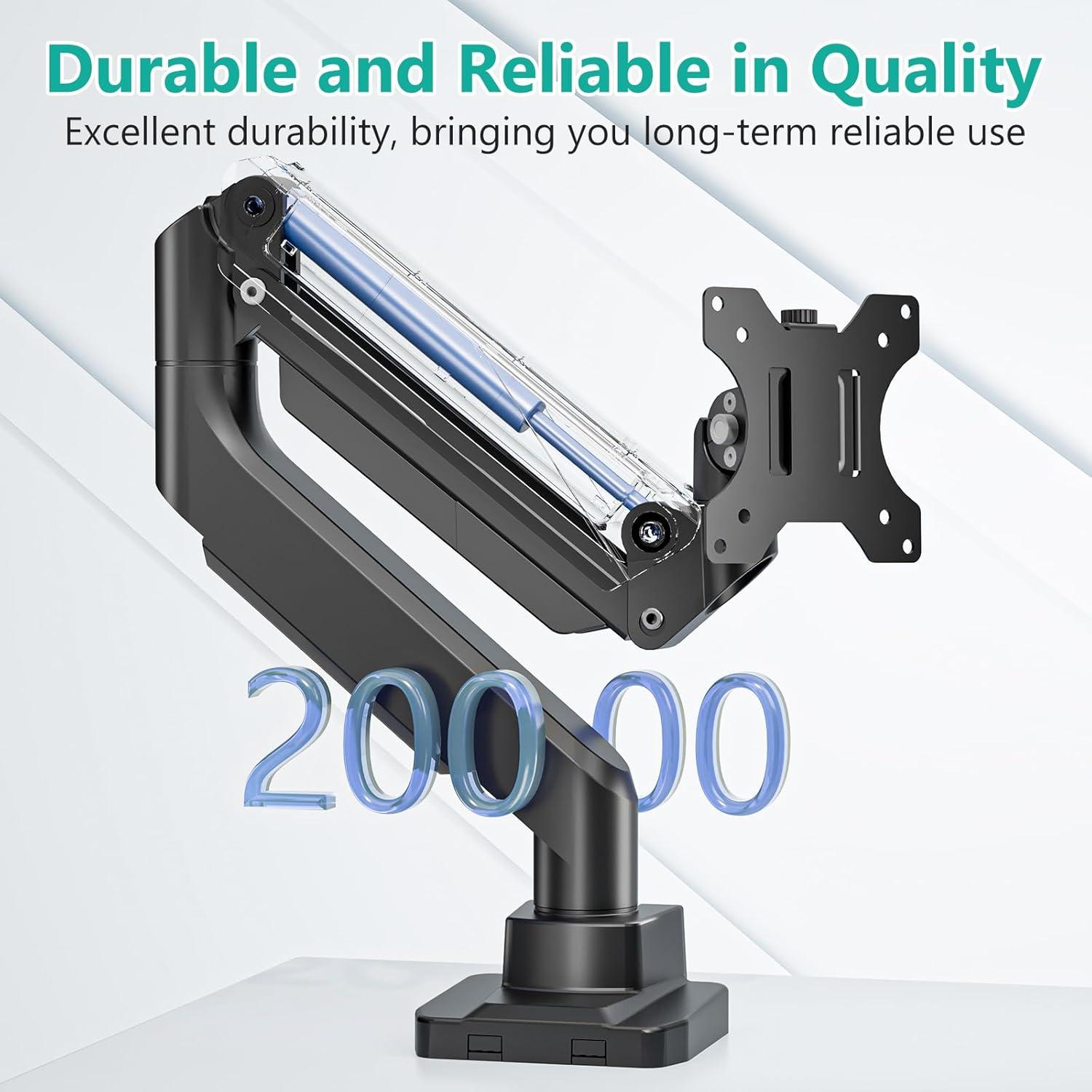 Soporte de Escritorio WALI Gas para Monitor 35" Negro