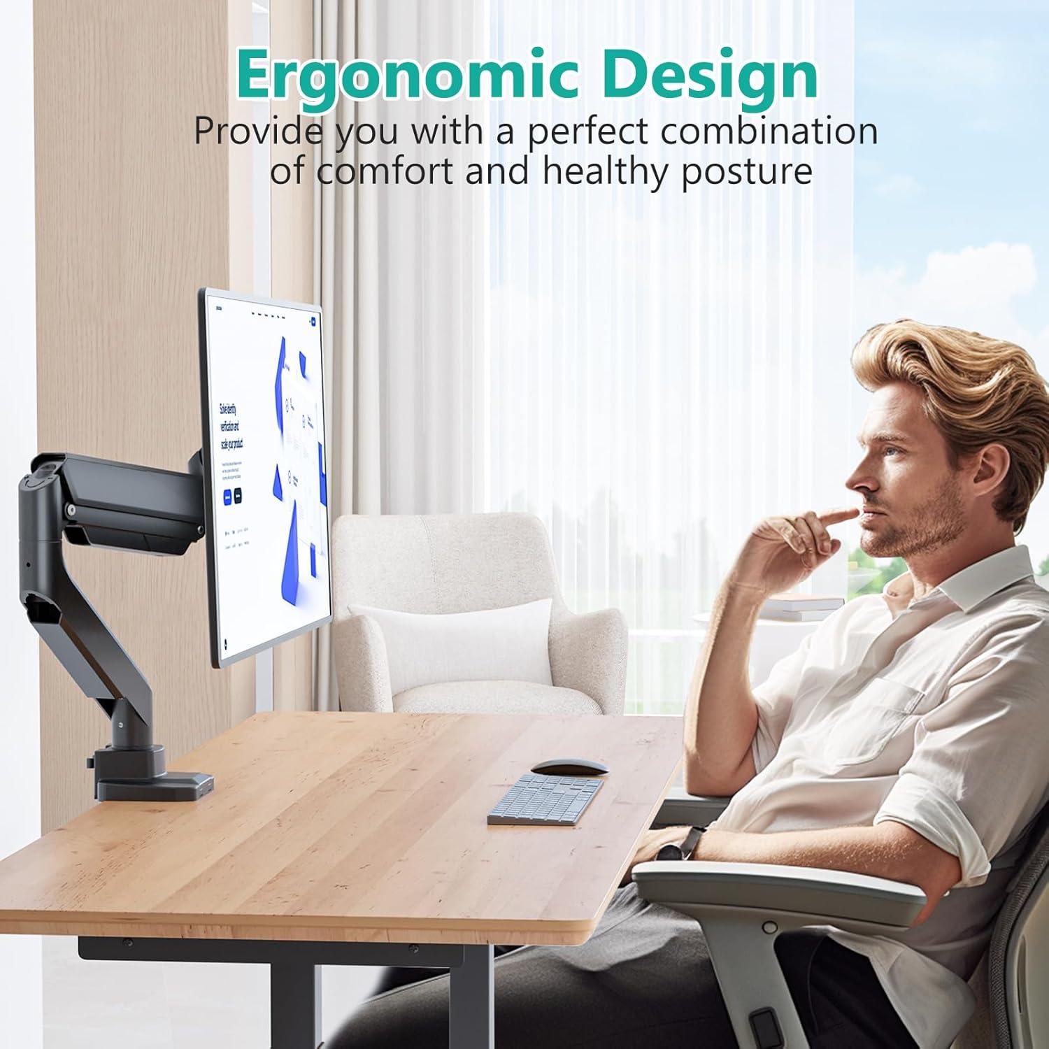 Soporte de Escritorio WALI Gas para Monitor 35" Negro