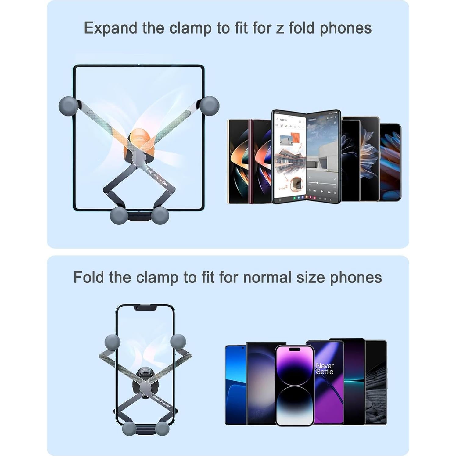 Soporte para coche Xuenair Z Fold 4, compatible con fundas