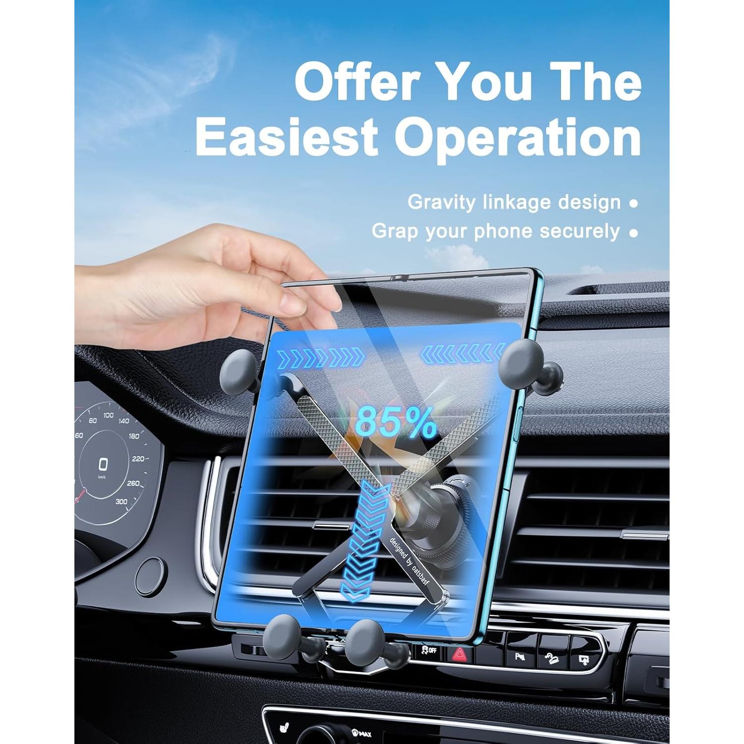 Soporte para coche Xuenair Z Fold 4, compatible con fundas