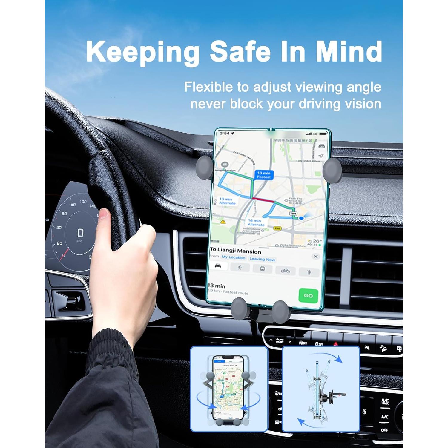 Soporte para coche Xuenair Z Fold 4, compatible con fundas