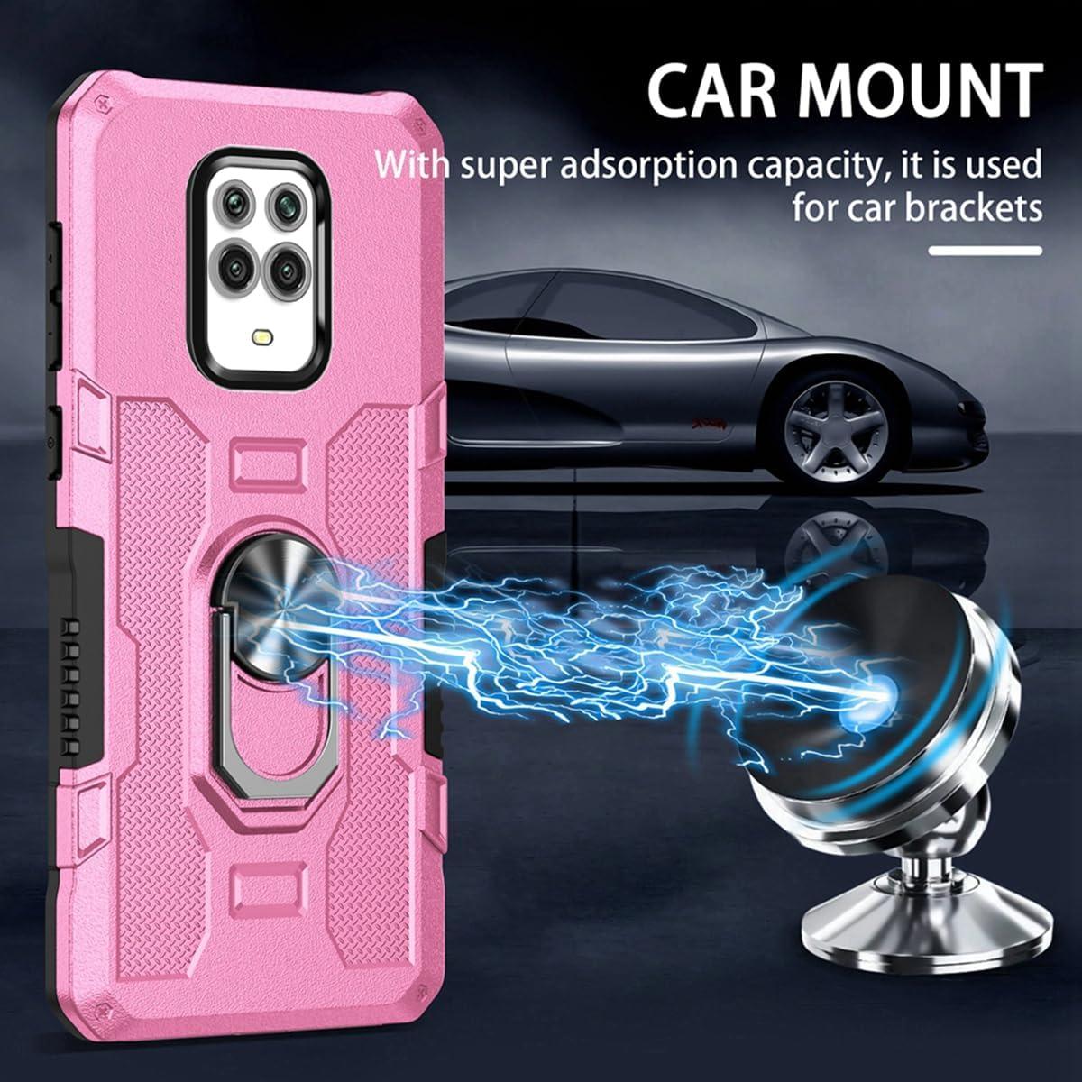 Funda Rosa para Xiaomi Redmi Note 9 Pro con Protector