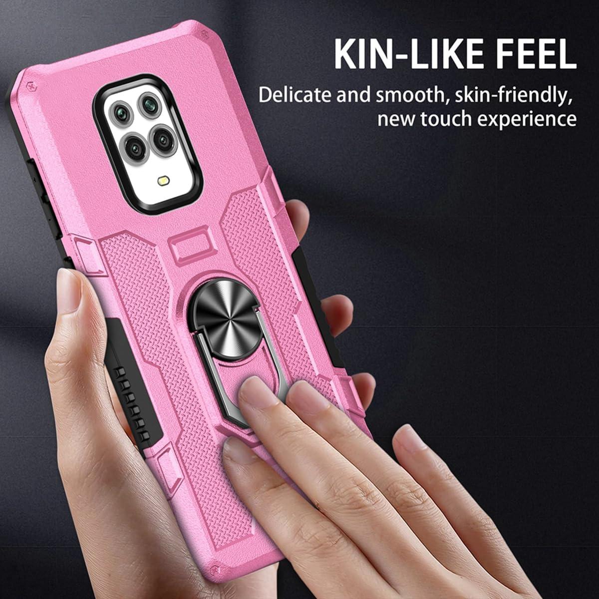 Funda Rosa para Xiaomi Redmi Note 9 Pro con Protector