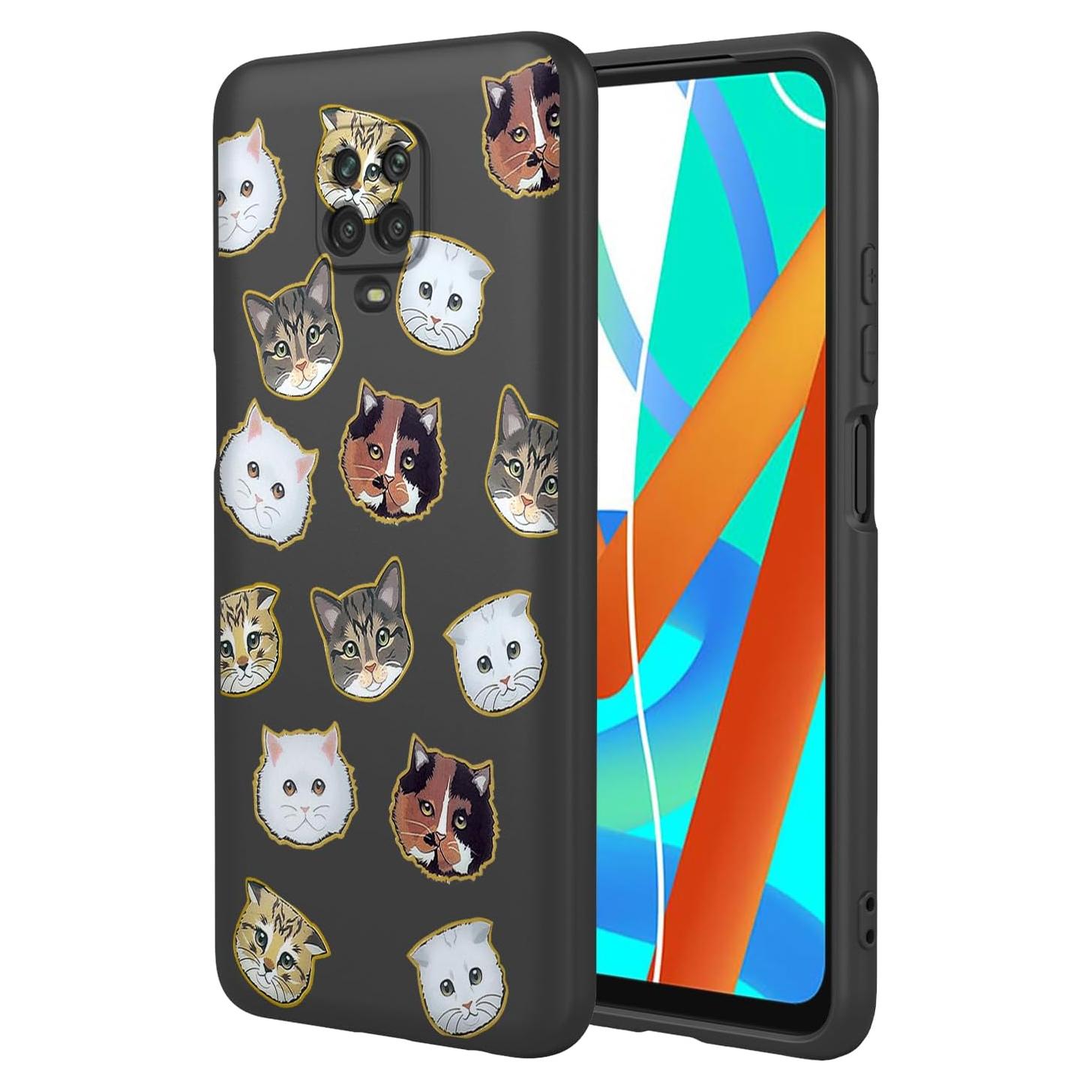 Funda TPU Gato Negro para Xiaomi Redmi Note 9S/Pro Max