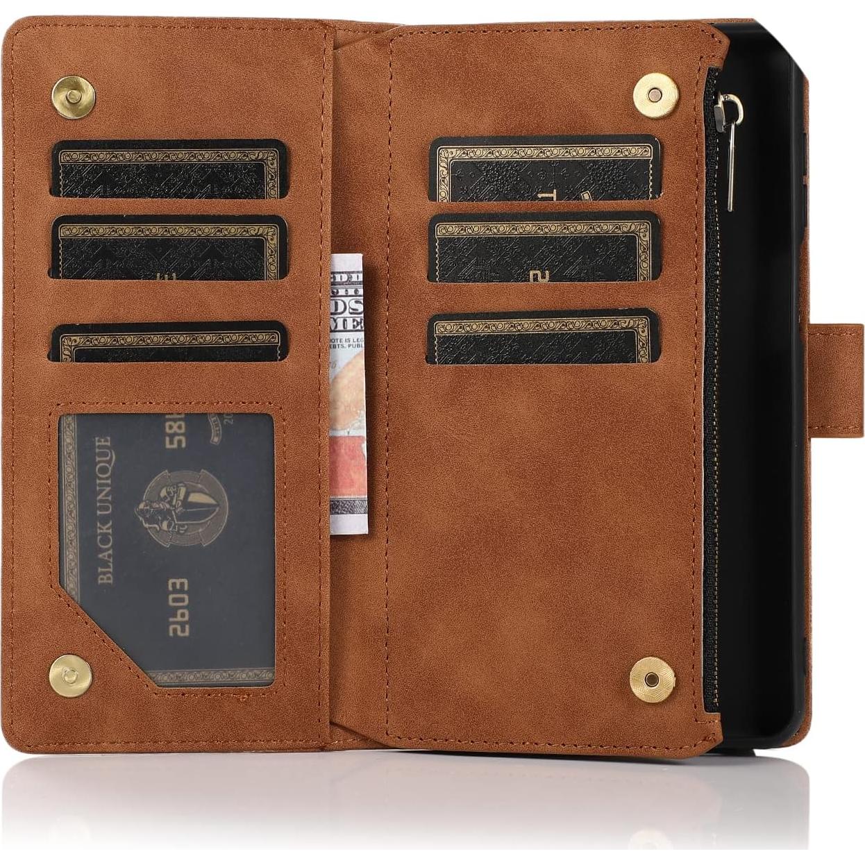 Funda Plegable Asuwish para Xiaomi Redmi Note 9 Pro Marrón