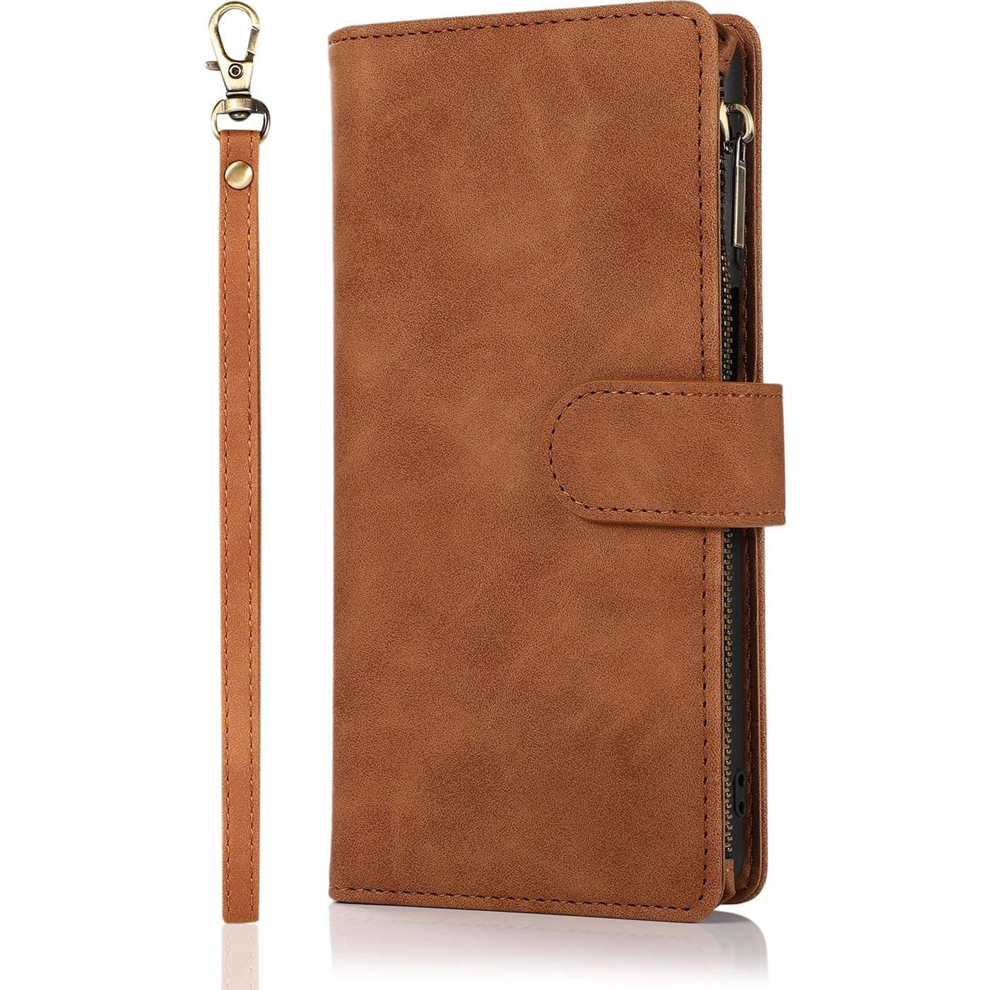 Funda Plegable Asuwish para Xiaomi Redmi Note 9 Pro Marrón