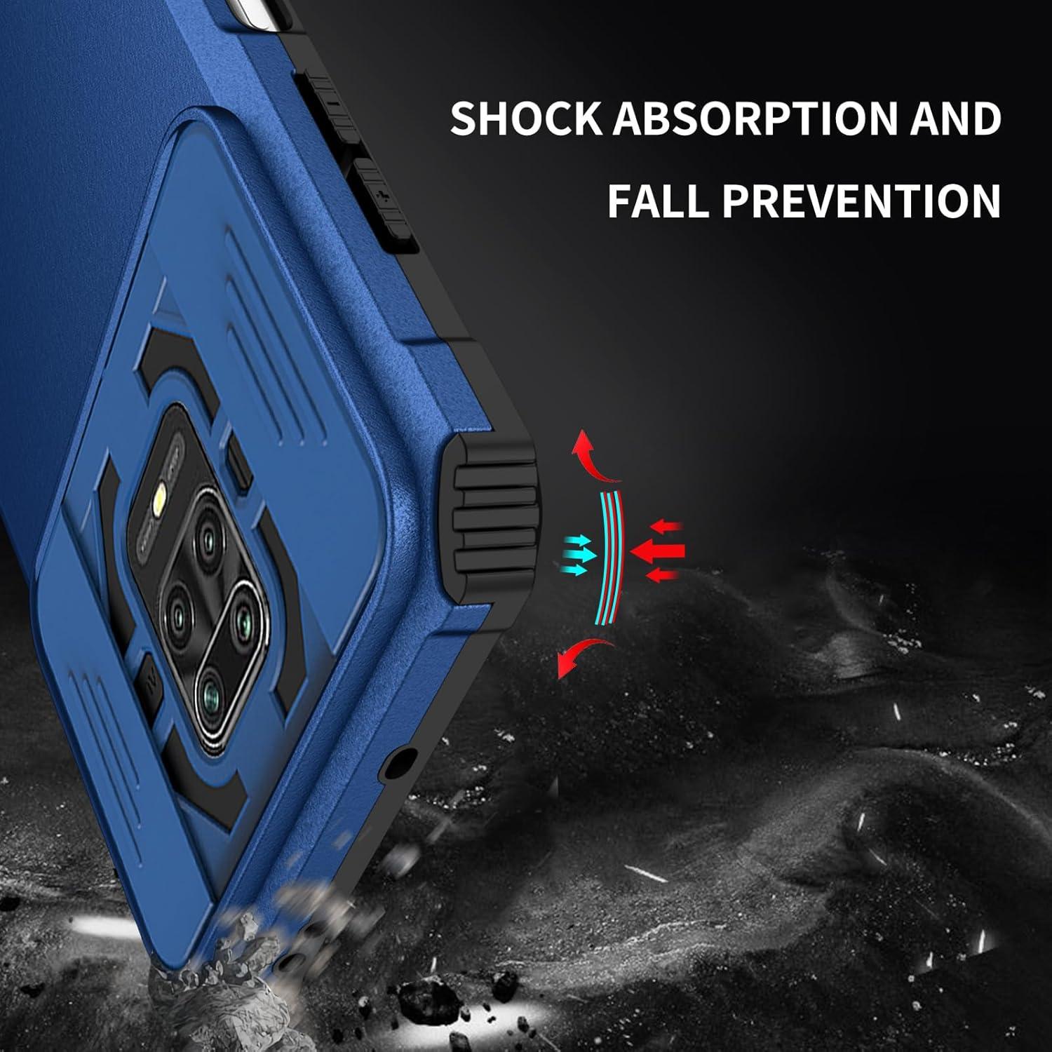 Funda Protectora Tothedu para Xiaomi Redmi Note 9 Pro Azul