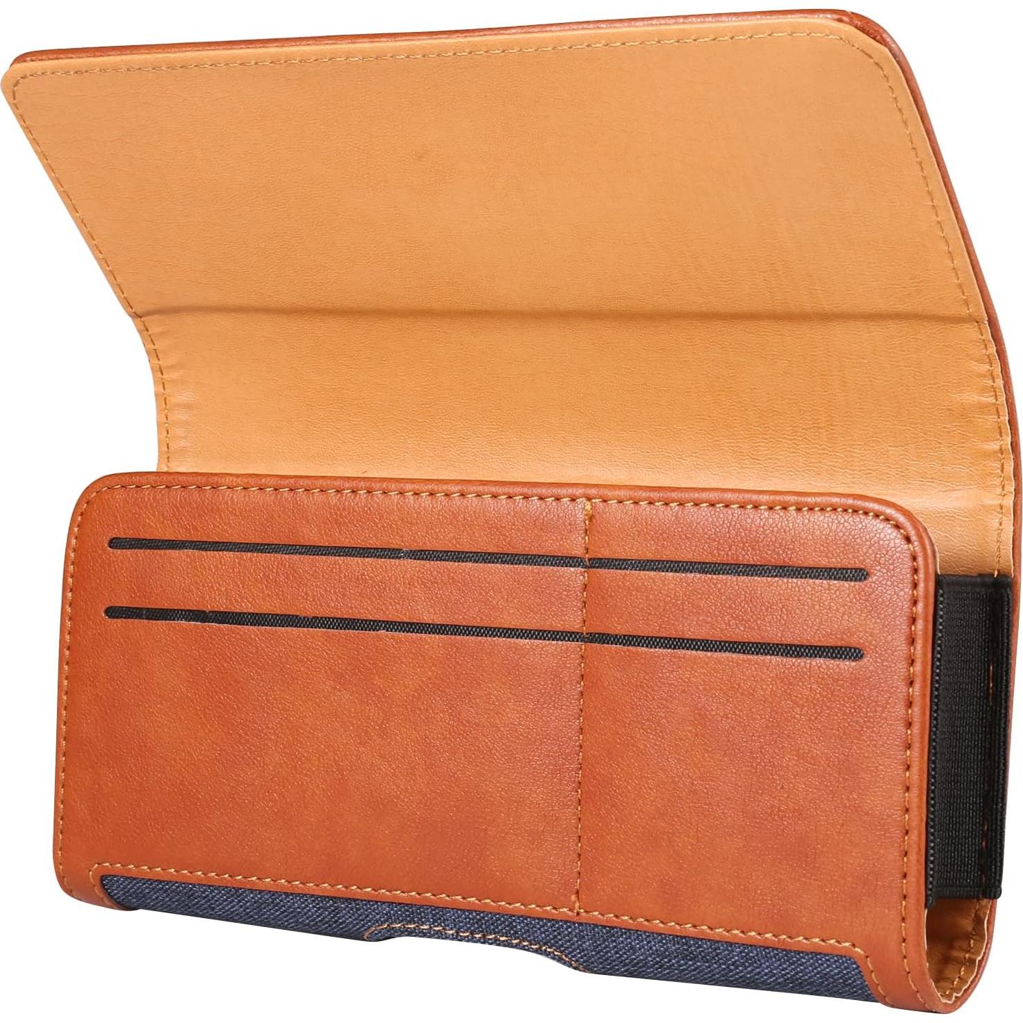 Funda de teléfono celular nylon Seqoiyia azul con clip