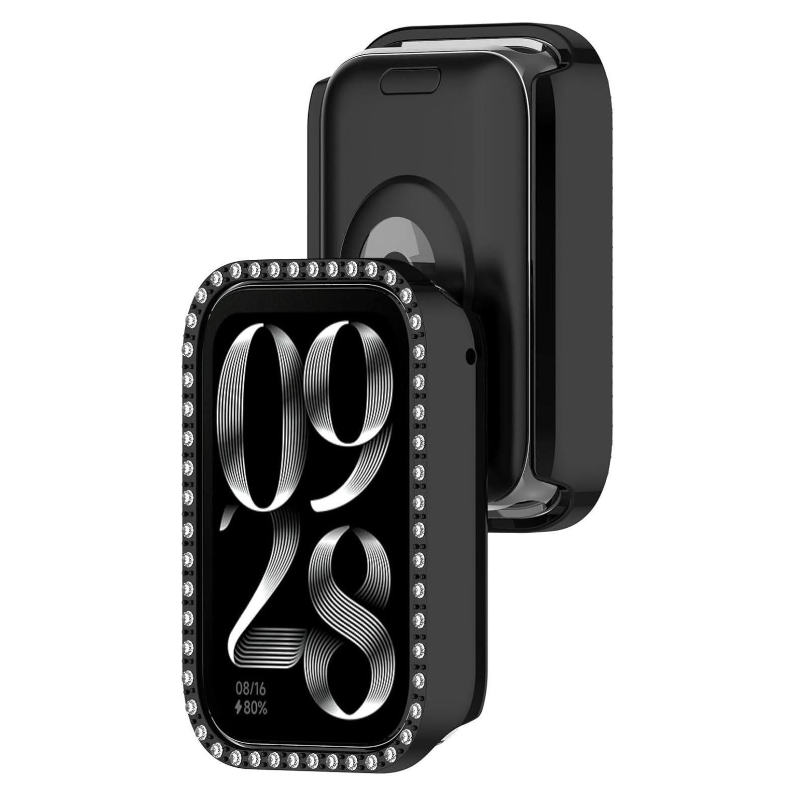 Funda Protectora MOTONG para Xiaomi Smart Band 9 Pro/8 Pro - PC Negro