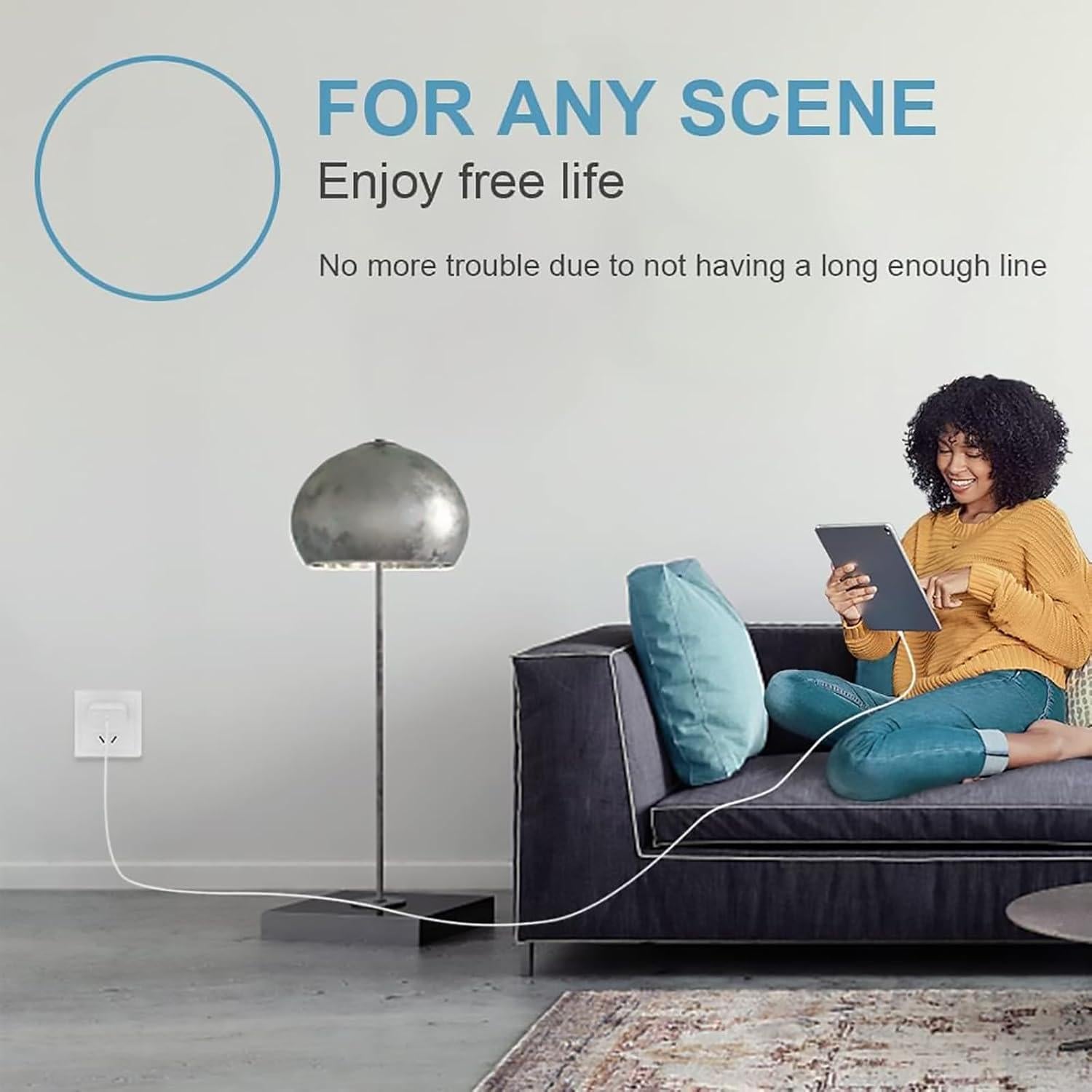 Cable USB-C 1.5m 50W 5A Tek Styz para Xiaomi Redmi 9A