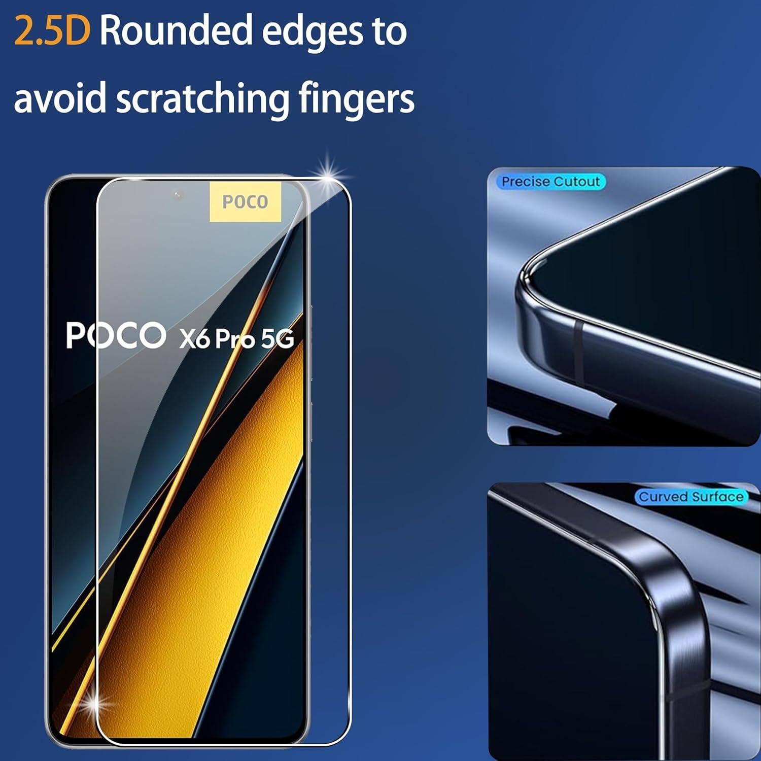 Protector de Pantalla Suttkue para Xiaomi Poco X6 Pro 5G 9H