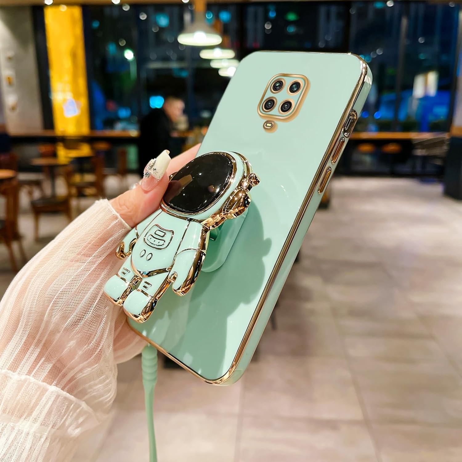 Funda 6D Astronauta para Xiaomi Redmi Note 9 Pro Cian